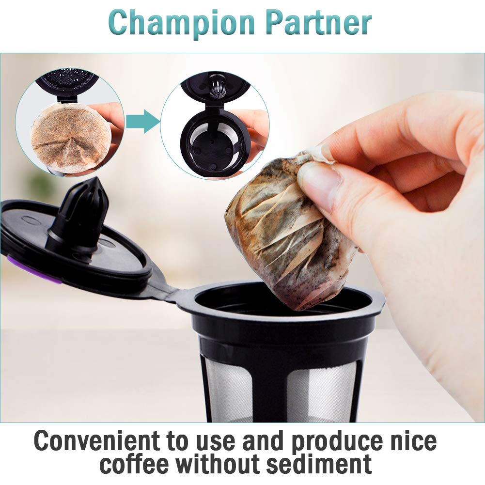 CAPMESSO Disposable Coffee Paper Filters Replacement Keurg Filter Compatible with Reusable Single Serve Pods Keurg Coffee Maker-300 Count (Natural)