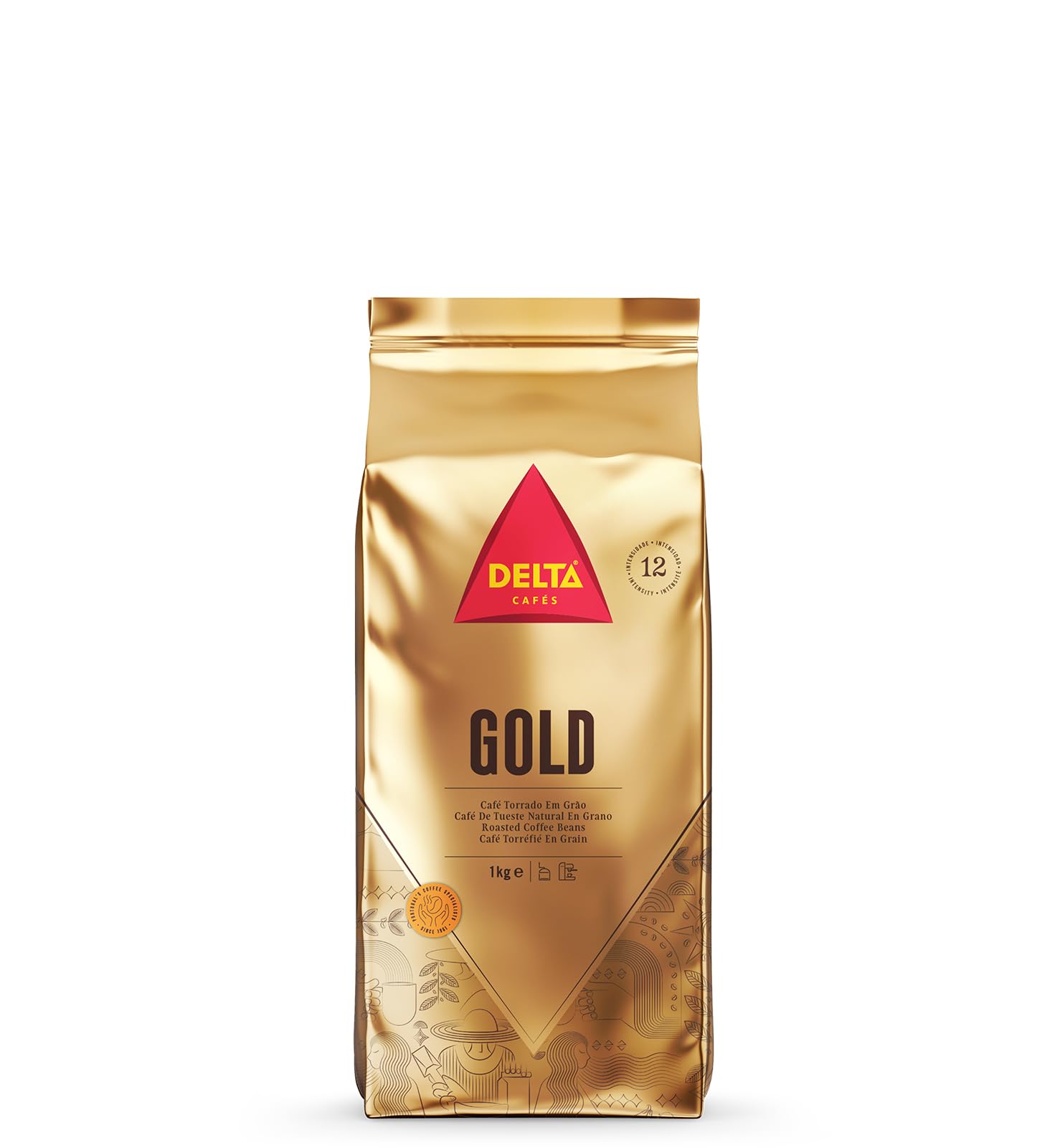 Delta Cafés Gold Whole Bean Coffee 35.2oz Medium Roast Coffee