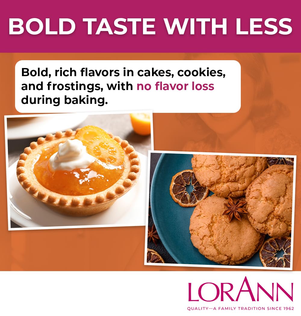 LorAnn Oils Coffee Bakery Emulsion: True Essence, Ideal for Boosting Fruit Tones in Cakes, Cookies & Desserts, Gluten-Free, Keto-Friendly, Extract Substitute Essential for Your Kitchen, 4 Oz