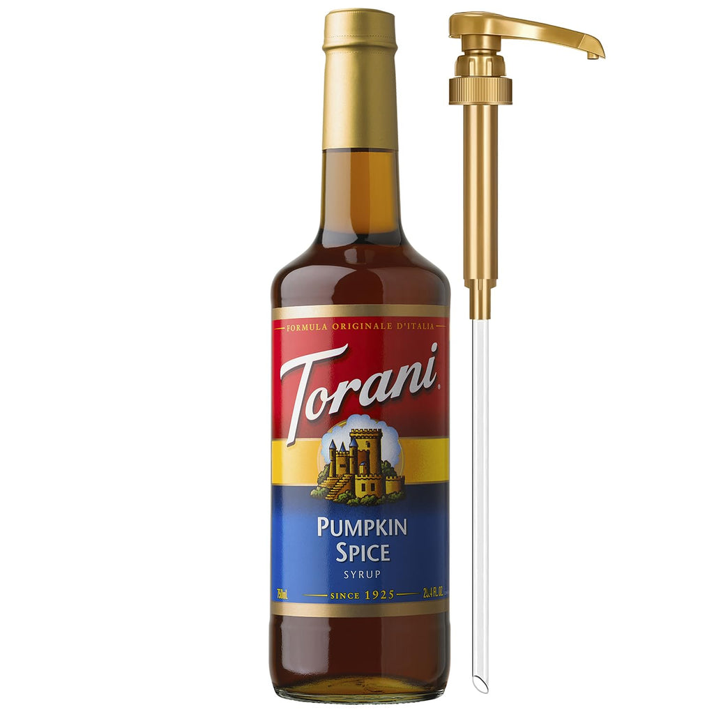Torani Coffee Syrup, Vanilla Flavored Syrup for Drinks, Pump Included, 25.4 Fl Oz