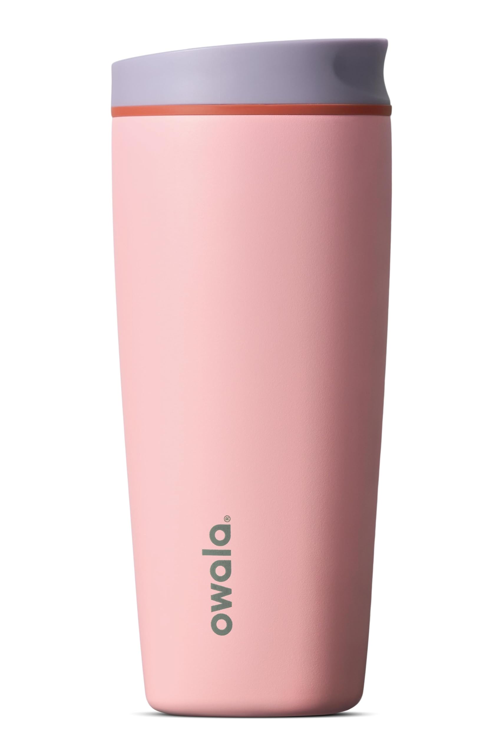 Owala SmoothSip Slider Insulated Stainless Steel Coffee Tumbler, Reusable Iced Coffee Cup, Hot Coffee Travel Mug, BPA Free 12 oz, Vanilla Bean
