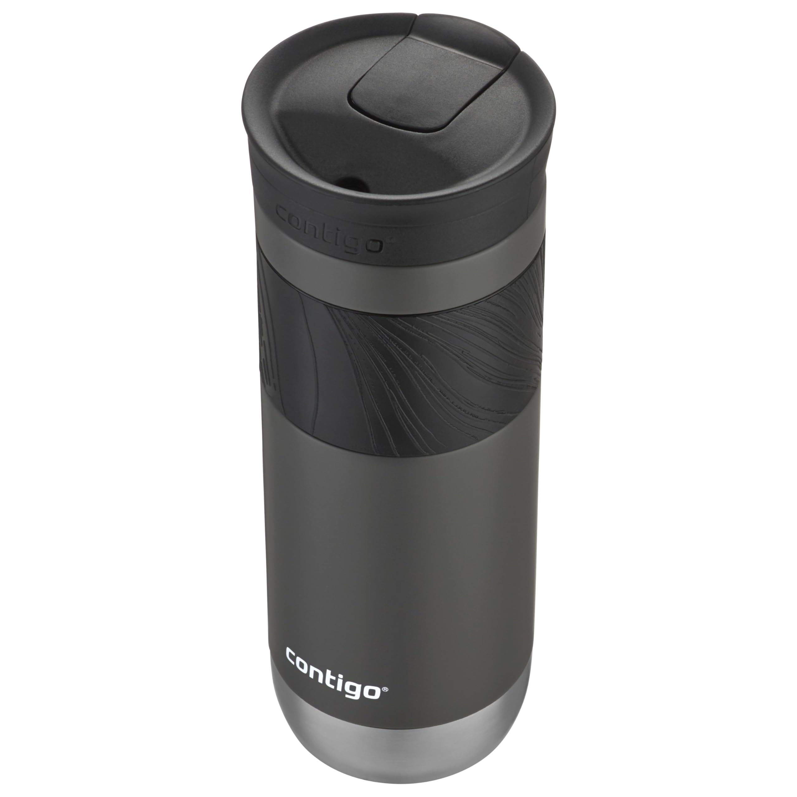 Contigo Byron Vacuum-Insulated Stainless Steel Travel Mug with Leak-Proof Lid Reusable Coffee Mug or Water Bottle BPA-Free 16oz Licorice Keeps Beverages Hot for 6 Hours or Cold for 12 Hours