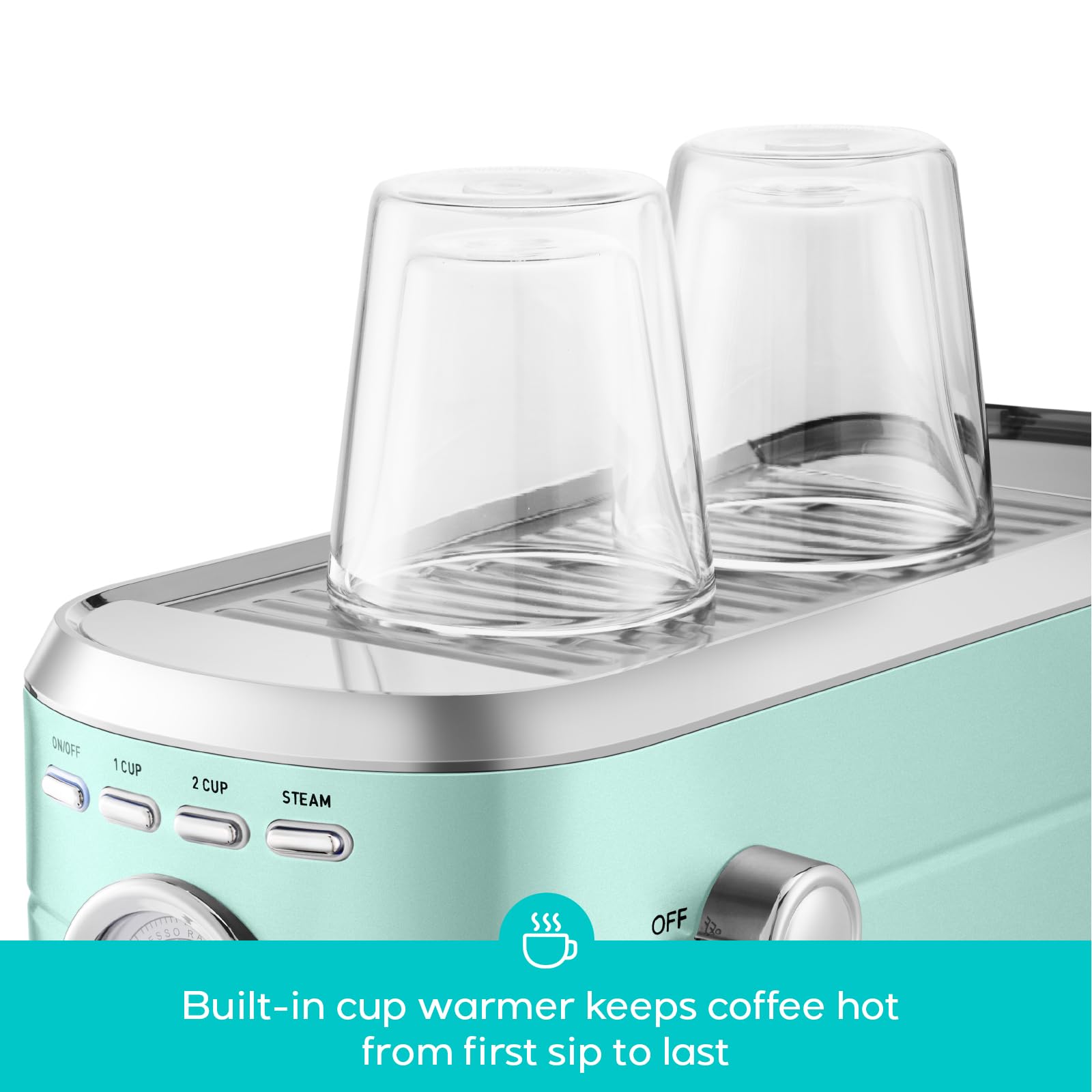 CASABREWS CM5418 Espresso Machine 20 Bar, Compact Espresso Maker with Steam Milk Frother, Stainless Steel Coffee Machine with 34oz Removable Water Tank for Cappuccino, Gift for Women or Men, Silver