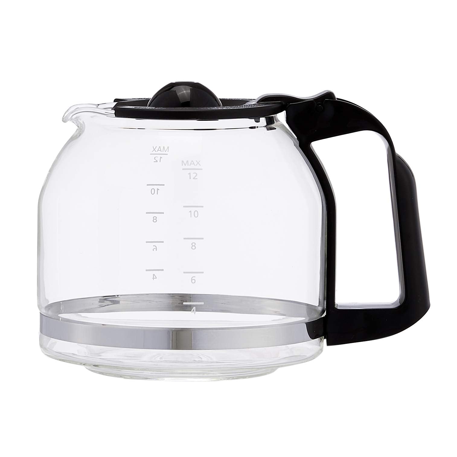 Amazon Basics 5 Cup Drip Coffee Maker with Glass Coffee Pot (0.8 Qt), Auto Shut-off, Auto Pause, Removable Filter Basket, Matte Black