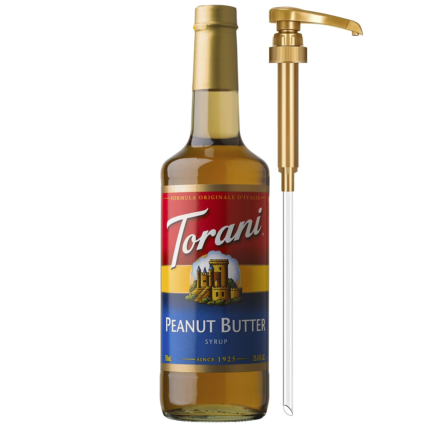 Torani Coffee Syrup, Vanilla Flavored Syrup for Drinks, Pump Included, 25.4 Fl Oz
