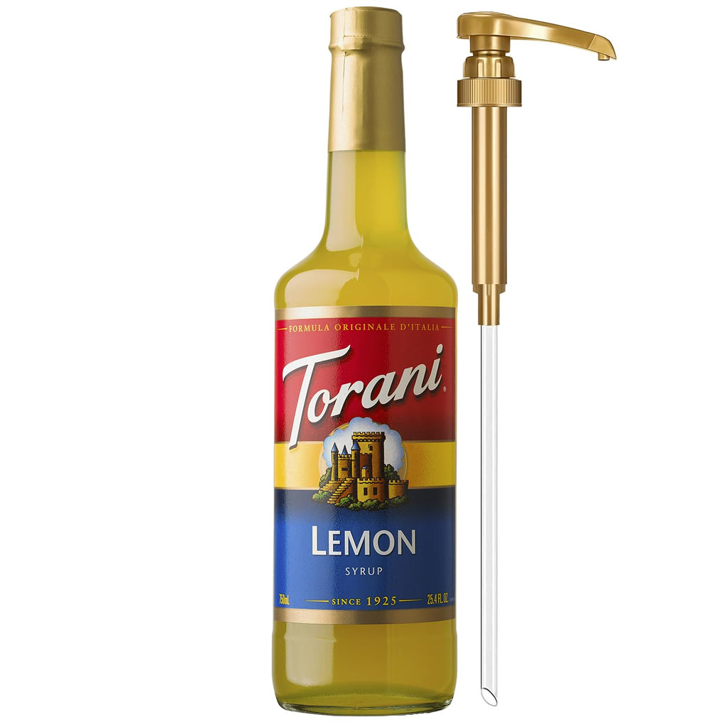 Torani Coffee Syrup, Vanilla Flavored Syrup for Drinks, Pump Included, 25.4 Fl Oz