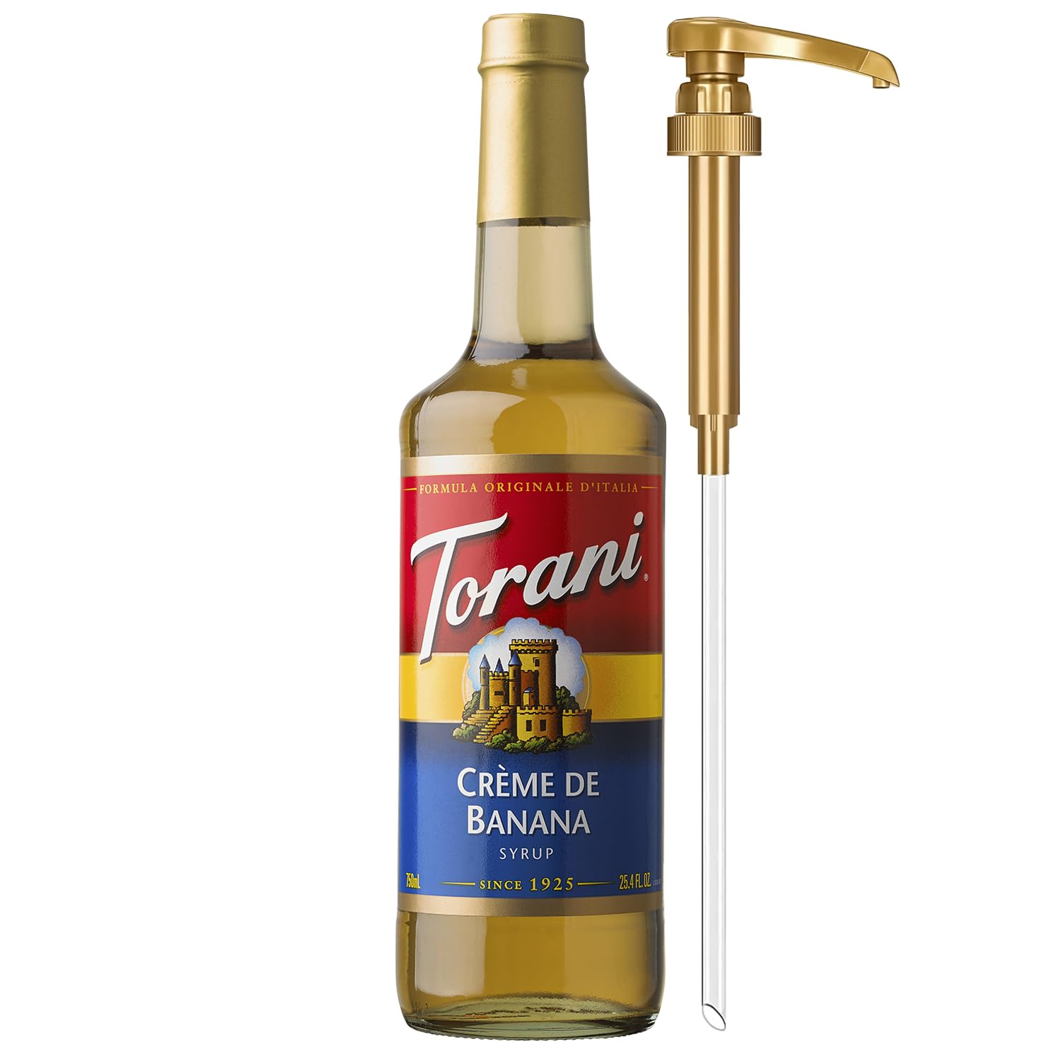 Torani Coffee Syrup, Vanilla Flavored Syrup for Drinks, Pump Included, 25.4 Fl Oz