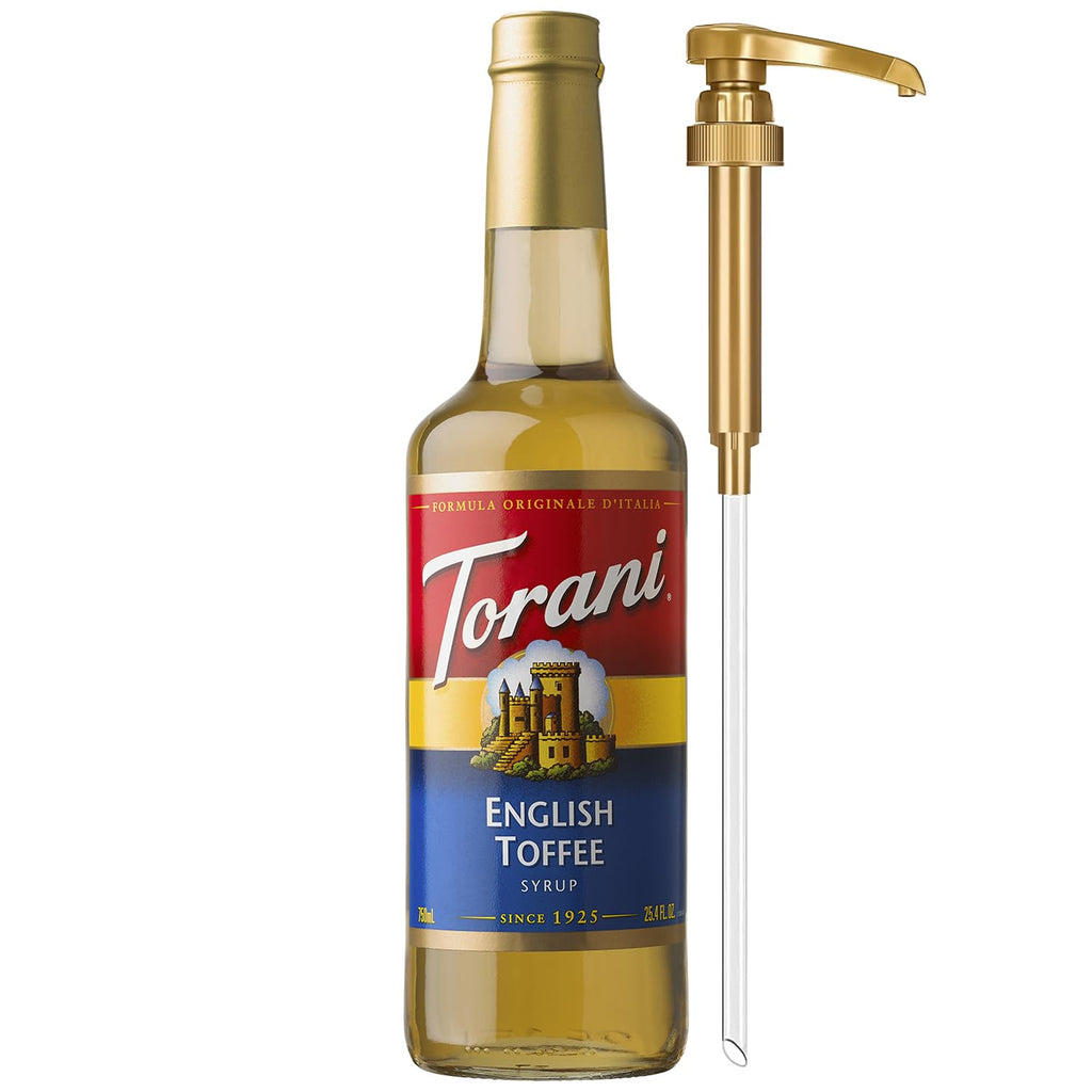 Torani Coffee Syrup, Vanilla Flavored Syrup for Drinks, Pump Included, 25.4 Fl Oz