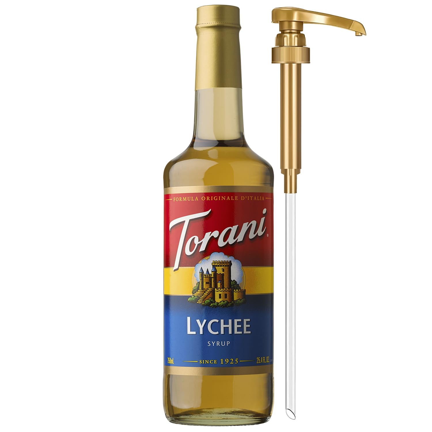 Torani Coffee Syrup, Vanilla Flavored Syrup for Drinks, Pump Included, 25.4 Fl Oz