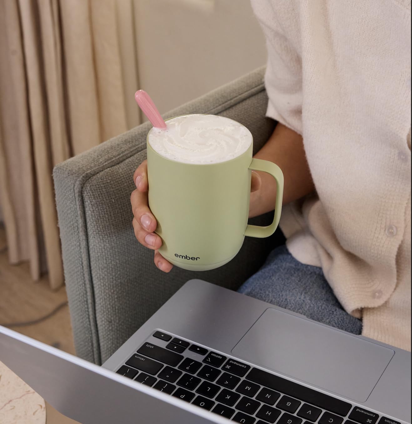 Ember Temperature Control Smart Mug 2, 14 Oz, App-Controlled Heated Coffee Mug with 80 Min Battery Life and Improved Design, Black