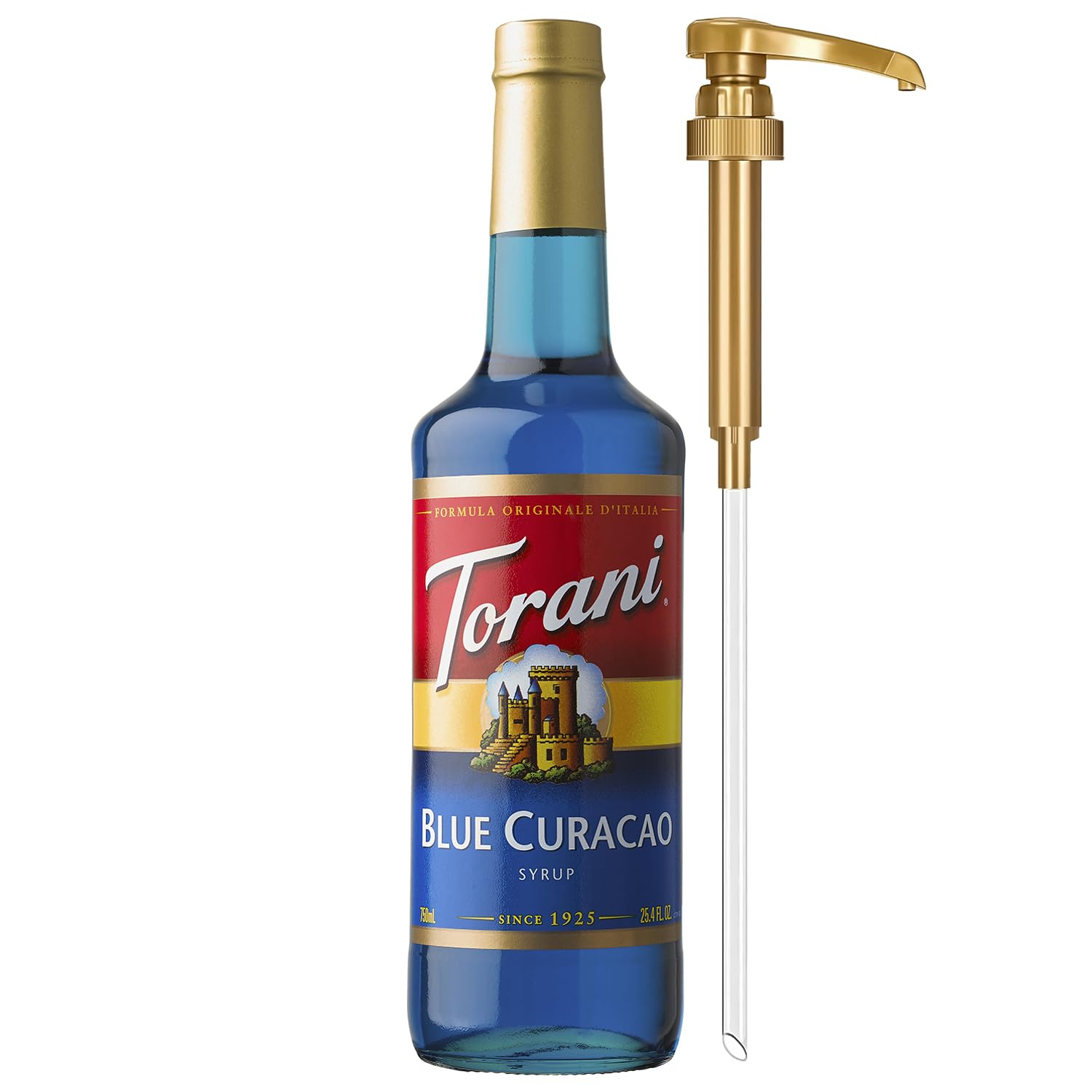 Torani Coffee Syrup, Vanilla Flavored Syrup for Drinks, Pump Included, 25.4 Fl Oz