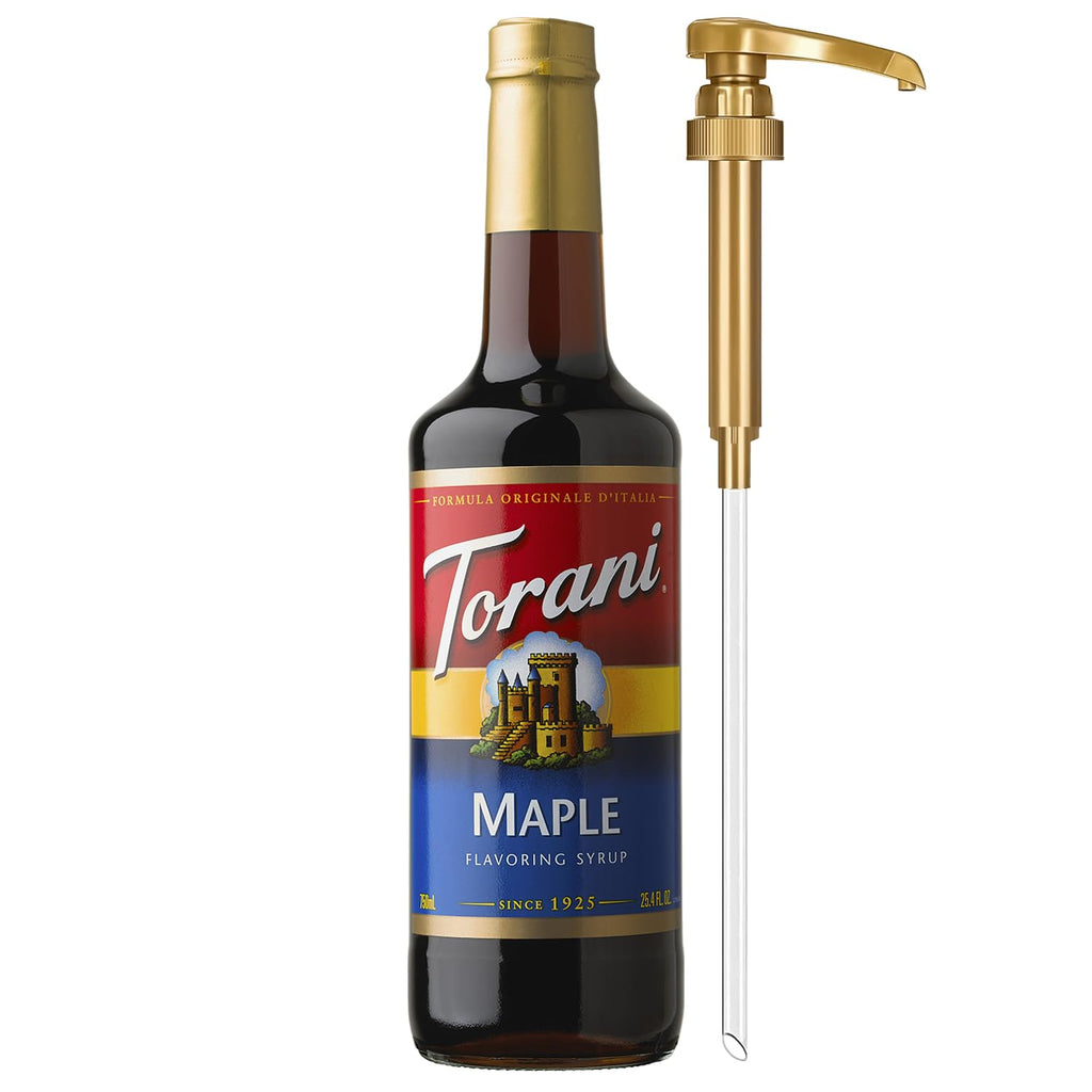 Torani Coffee Syrup, Vanilla Flavored Syrup for Drinks, Pump Included, 25.4 Fl Oz