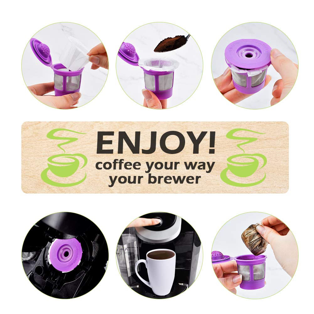 CAPMESSO Disposable Coffee Paper Filters Replacement Keurg Filter Compatible with Reusable Single Serve Pods Keurg Coffee Maker-300 Count (Natural)