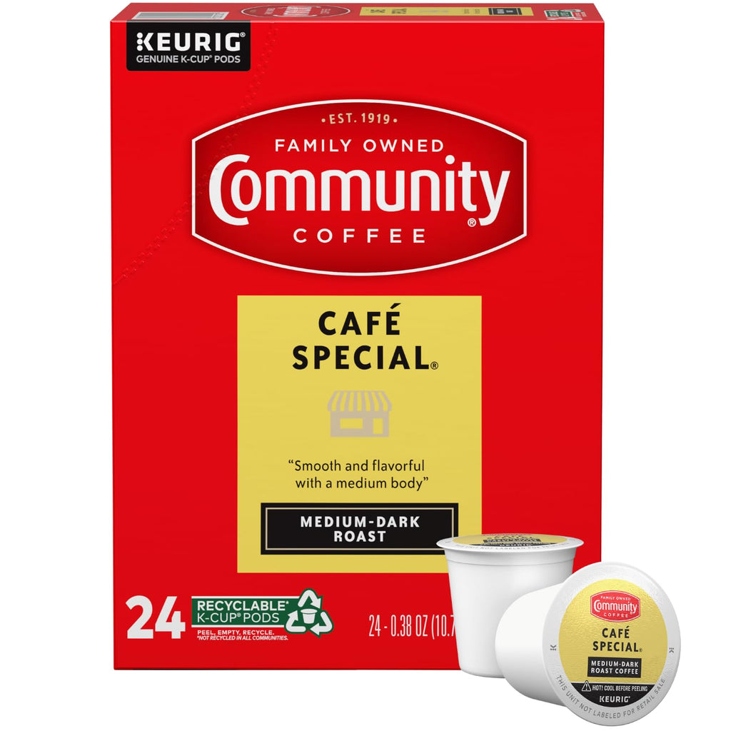 Community Coffee Café Special Medium-Dark Roast Single Serve Keurig K-Cup Pods 32 ct Box