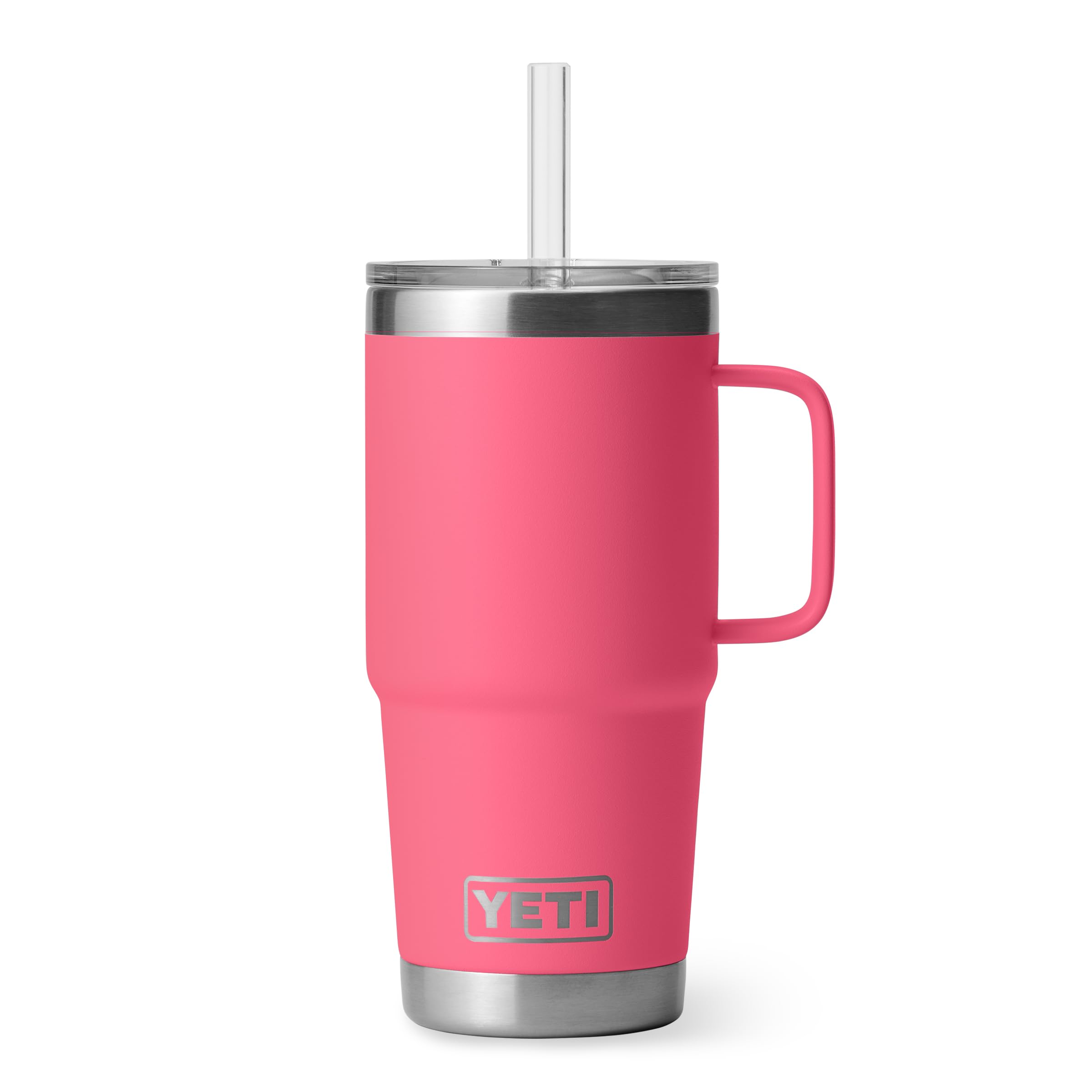 YETI Rambler 35 oz Tumbler with Handle and Straw Lid, Travel Mug Water Tumbler, Vacuum Insulated Cup with Handle, Stainless Steel, Moon Dust - Textured