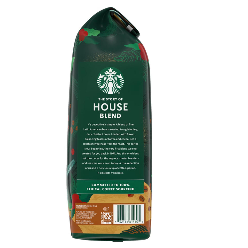Starbucks Whole Coffee Beans, Medium Roast Hot or Iced Coffee, Pike Place Roast, 28 oz