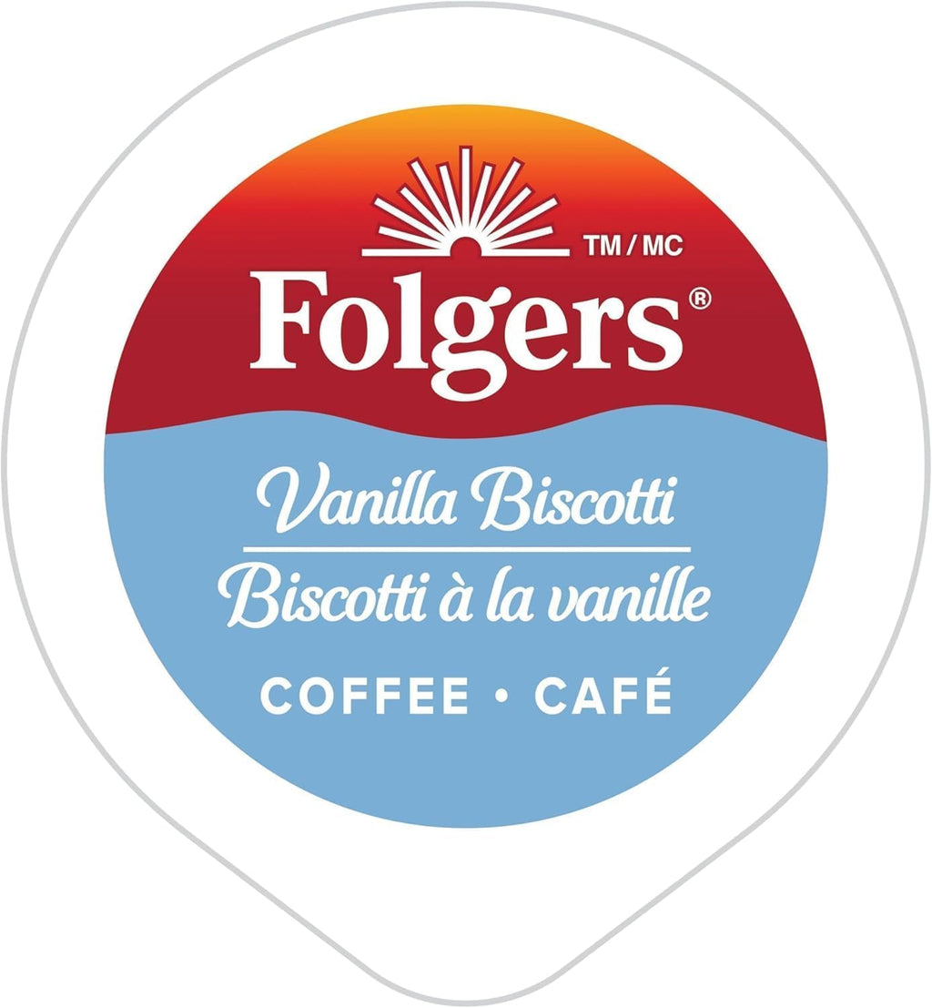 Folgers French Vanilla Artificially Flavored Coffee, Keurig K-Cup pods, 10 Count Box (Pack of 6)