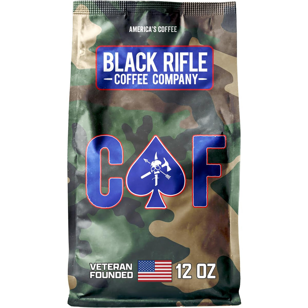 Black Rifle Coffee Company Just Black, 18oz Bag, Ground Coffee Medium Roast - Roasted Blend Made from Arabica Beans - Colombian & Brazilian Beans - Veteran Founded & American Made