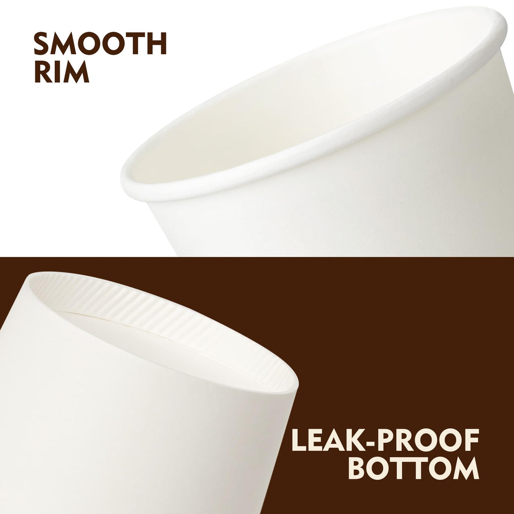 YEEHAW 100 Pack 16 oz Disposable Coffee Cups with Lids, Heat & Leak-proof Paper Cups, to Go Coffee Cups for Hot & Cold Beverage