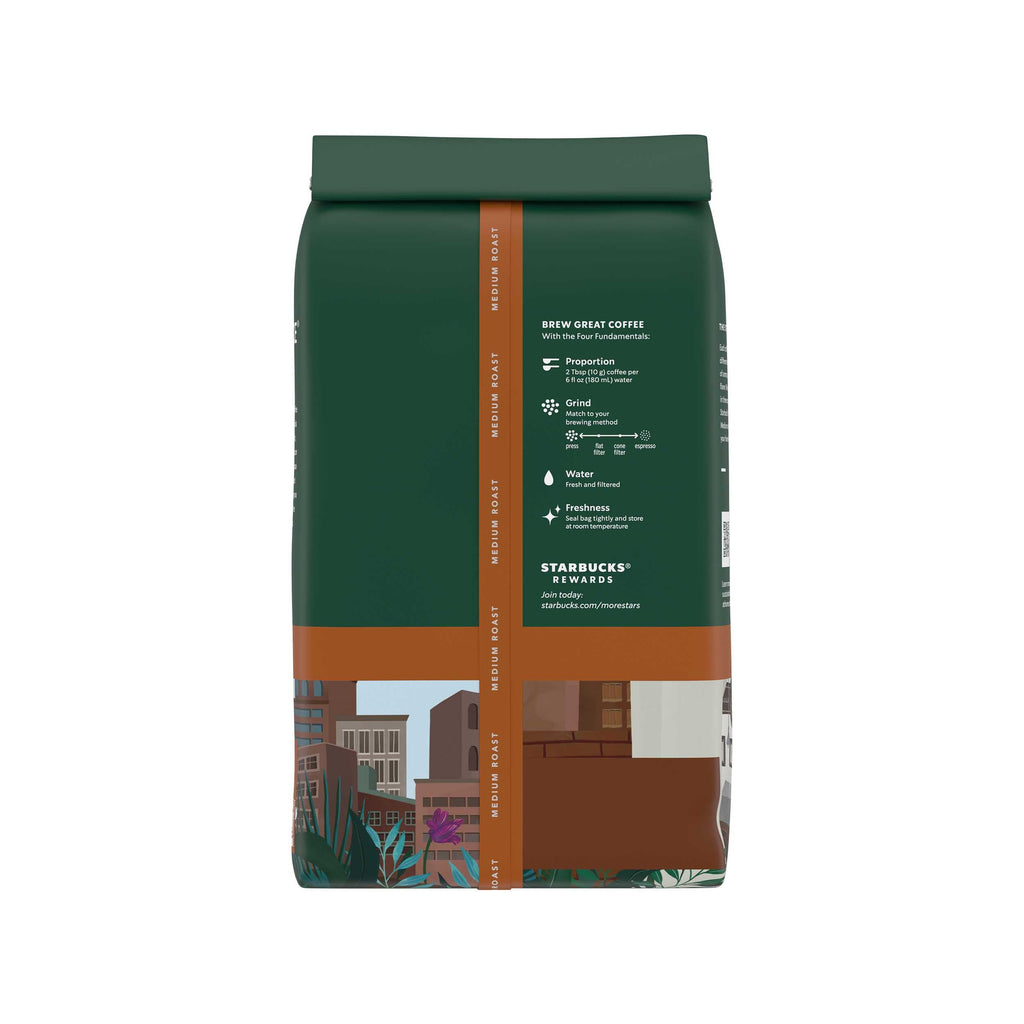 Starbucks Whole Coffee Beans, Medium Roast Hot or Iced Coffee, Pike Place Roast, 28 oz