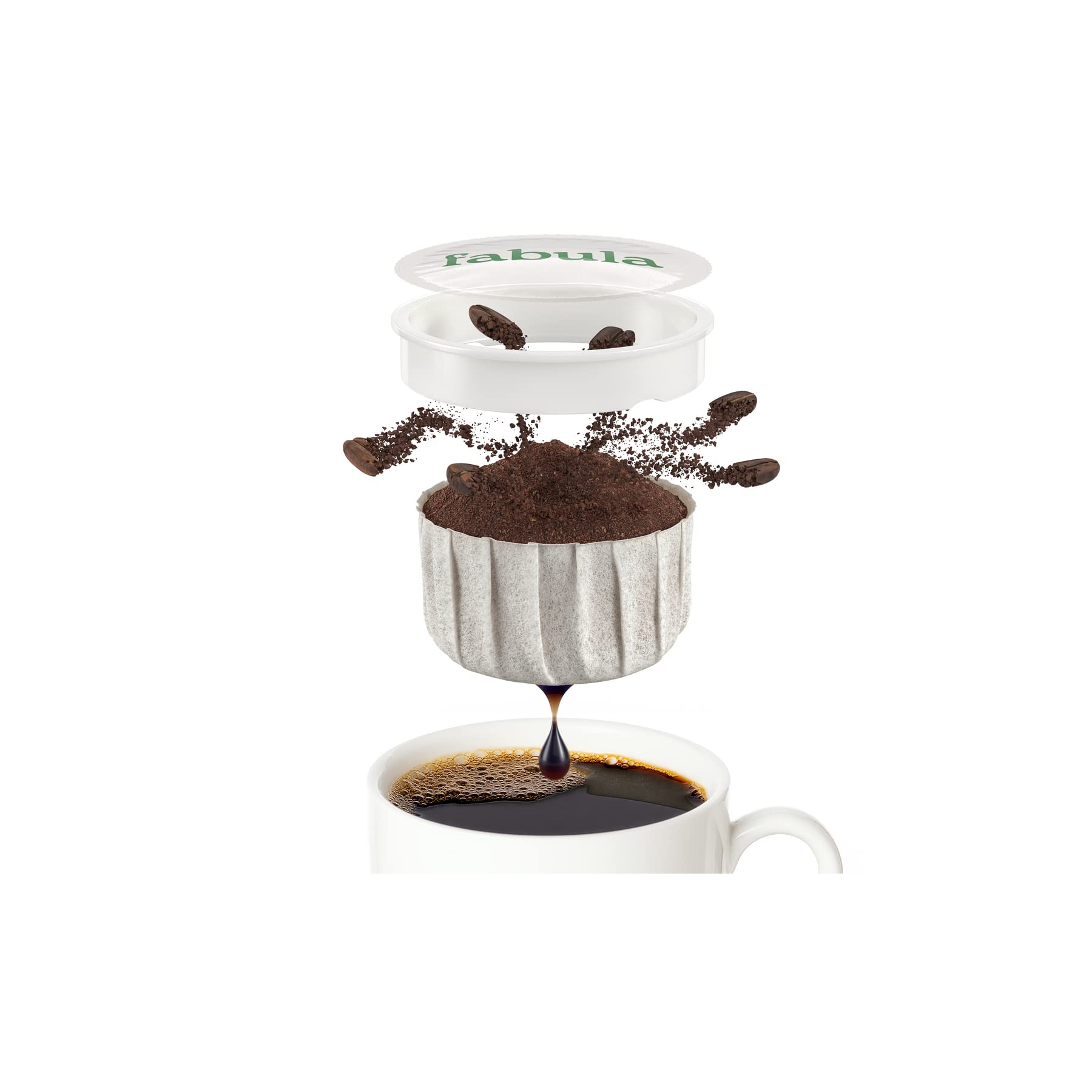 Fabula USDA Organic Coffee Pods for Keurig, Keurig 2 Machines, Medium Roast, Low Acid Coffee K-Cups, 24 Ct, Single Origin - Mold Free - Non-GMO Kcups, Compostable, Biodegradable