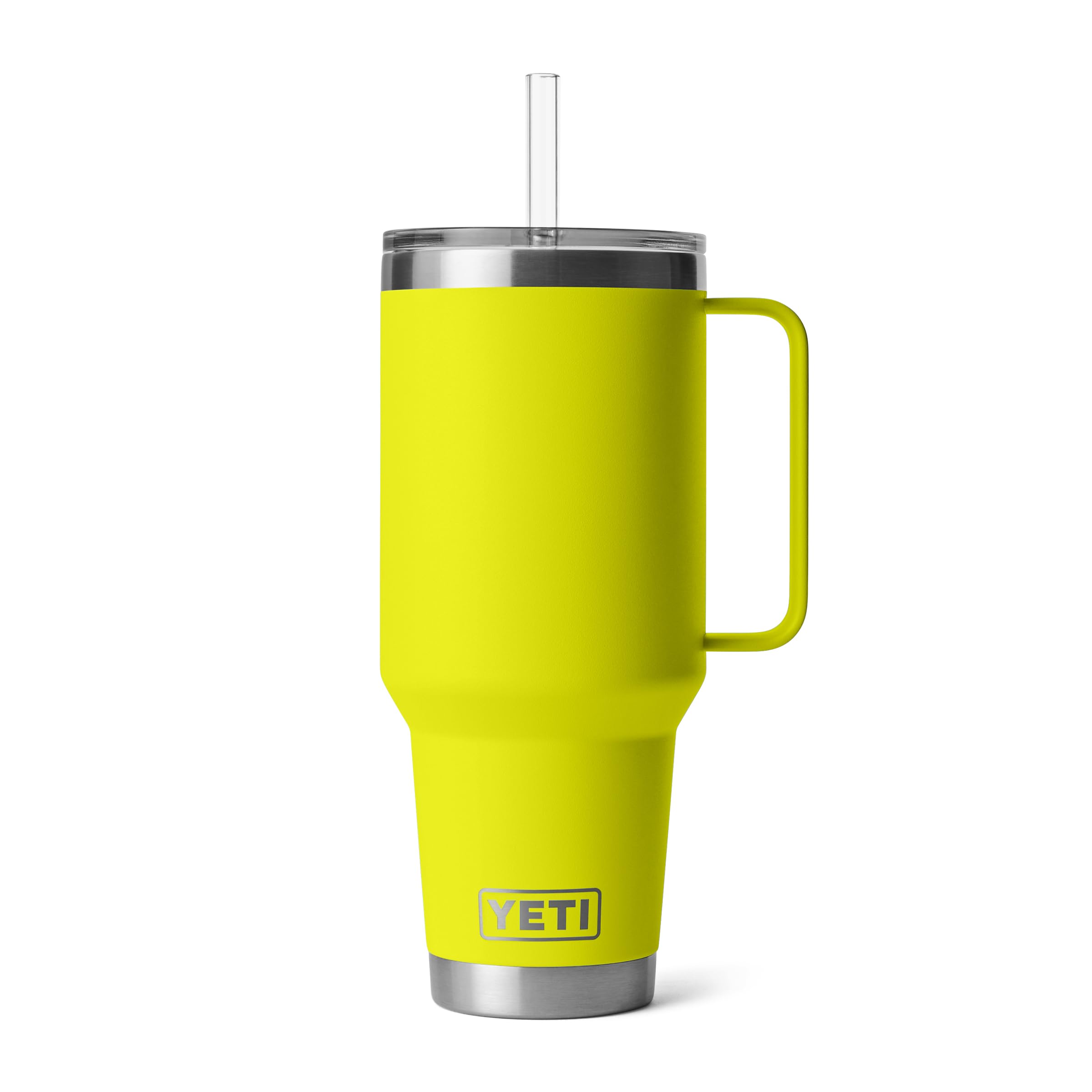 YETI Rambler 35 oz Tumbler with Handle and Straw Lid, Travel Mug Water Tumbler, Vacuum Insulated Cup with Handle, Stainless Steel, Moon Dust - Textured