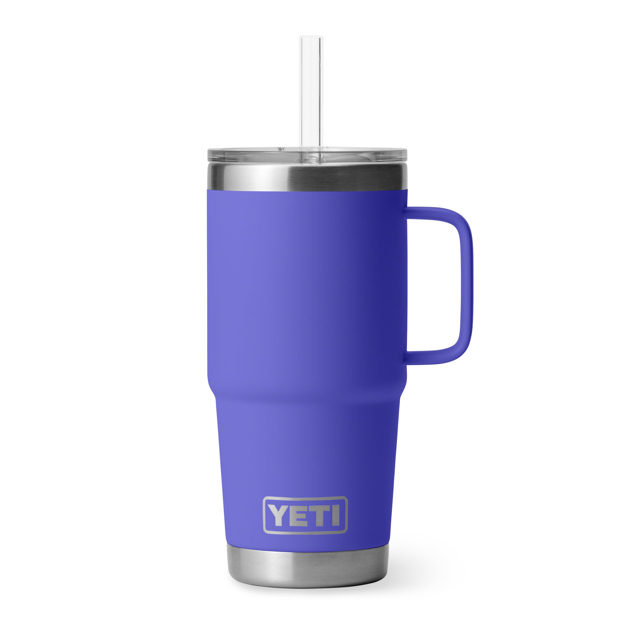 YETI Rambler 35 oz Tumbler with Handle and Straw Lid, Travel Mug Water Tumbler, Vacuum Insulated Cup with Handle, Stainless Steel, Moon Dust - Textured