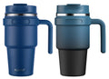 20 oz Insulated Coffee Mug Tumbler with Handle, Stainless Steel Travel Mug Tumbler with Lid and Straw,Double Wall Vacuum Leak Proof Ice Coffee Thermal Cup, Black