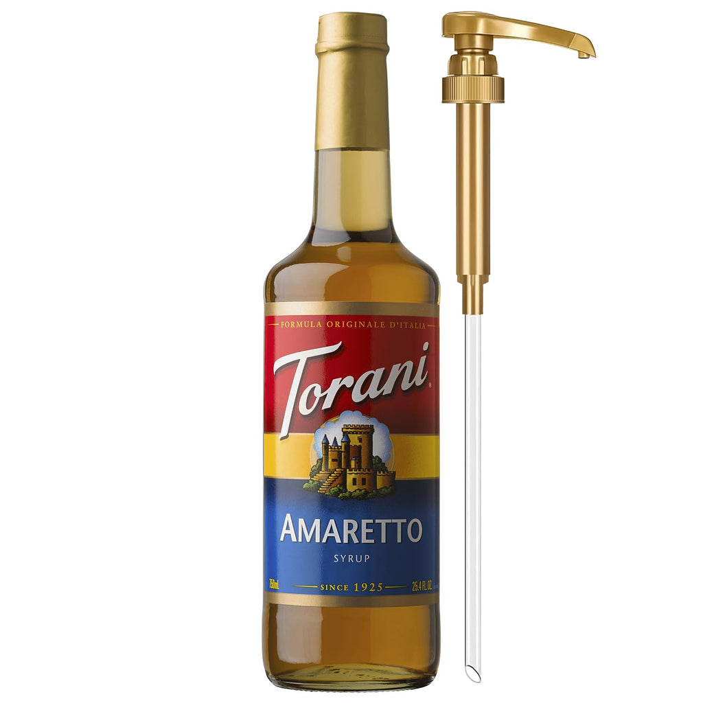 Torani Coffee Syrup, Vanilla Flavored Syrup for Drinks, Pump Included, 25.4 Fl Oz