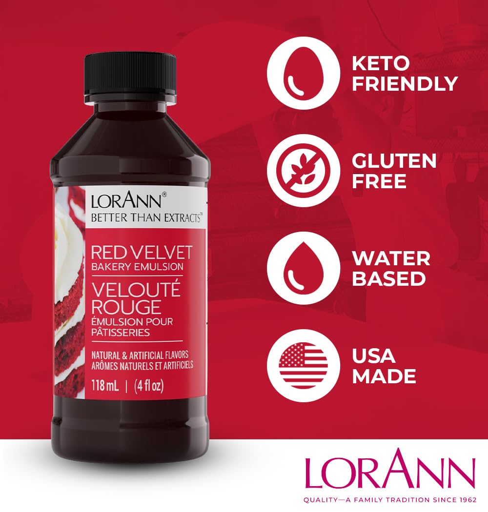 LorAnn Oils Coffee Bakery Emulsion: True Essence, Ideal for Boosting Fruit Tones in Cakes, Cookies & Desserts, Gluten-Free, Keto-Friendly, Extract Substitute Essential for Your Kitchen, 4 Oz