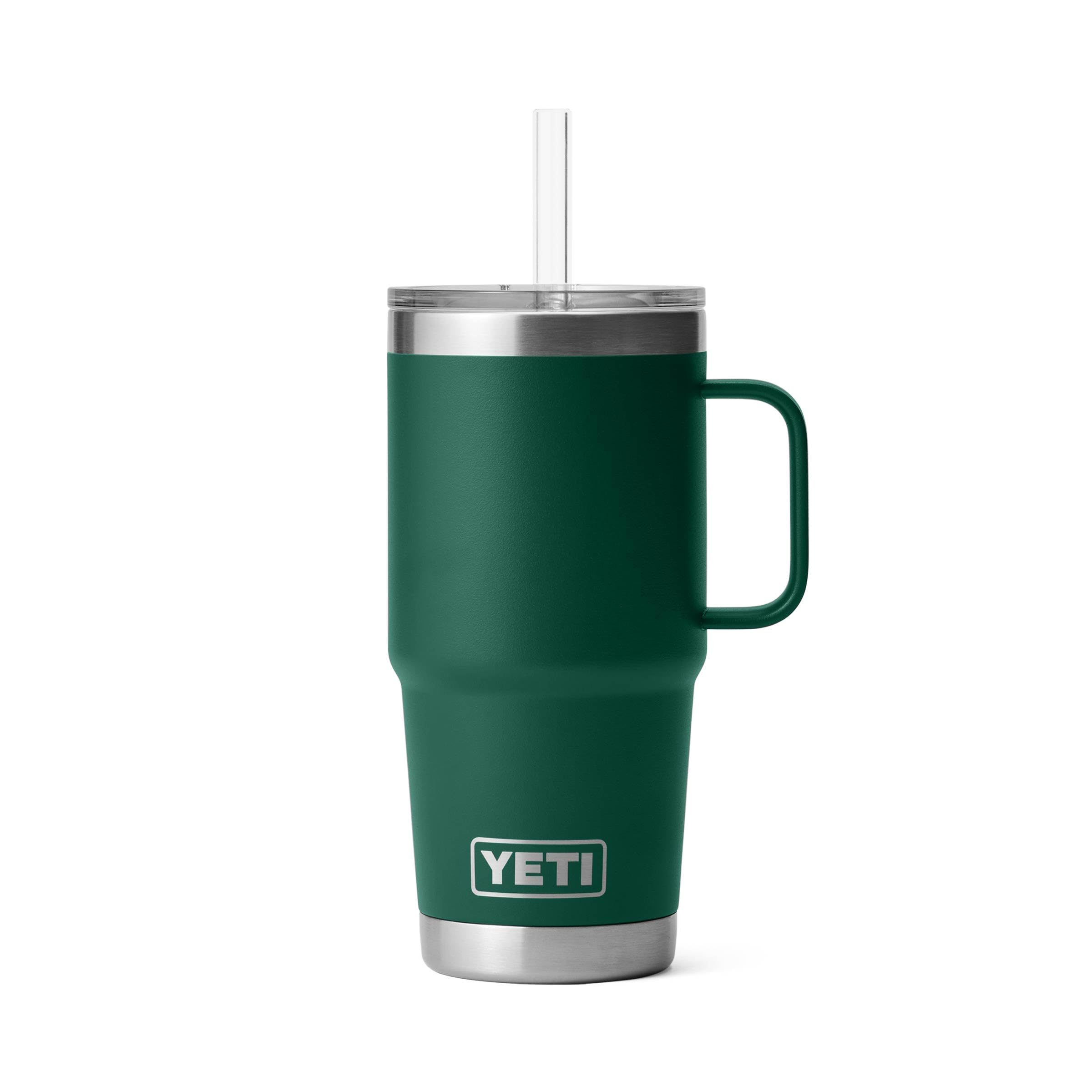 YETI Rambler 35 oz Tumbler with Handle and Straw Lid, Travel Mug Water Tumbler, Vacuum Insulated Cup with Handle, Stainless Steel, Moon Dust - Textured