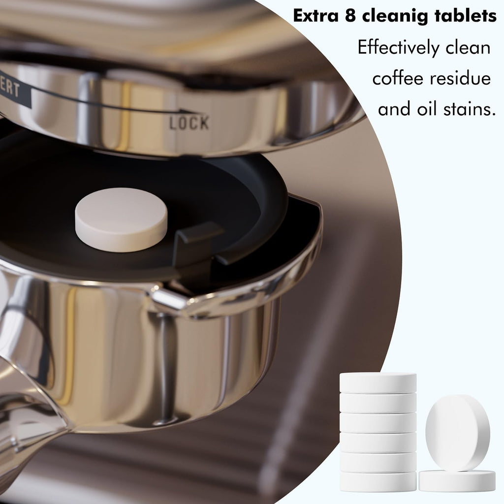 6 Pack Breville Compatible Charcoal Filters with 52 Cleaning Tablets, 1 Year Breville Compatible Maintenance Kit, Espresso Machine Clean Kit for Barista Pro, Infuser and more
