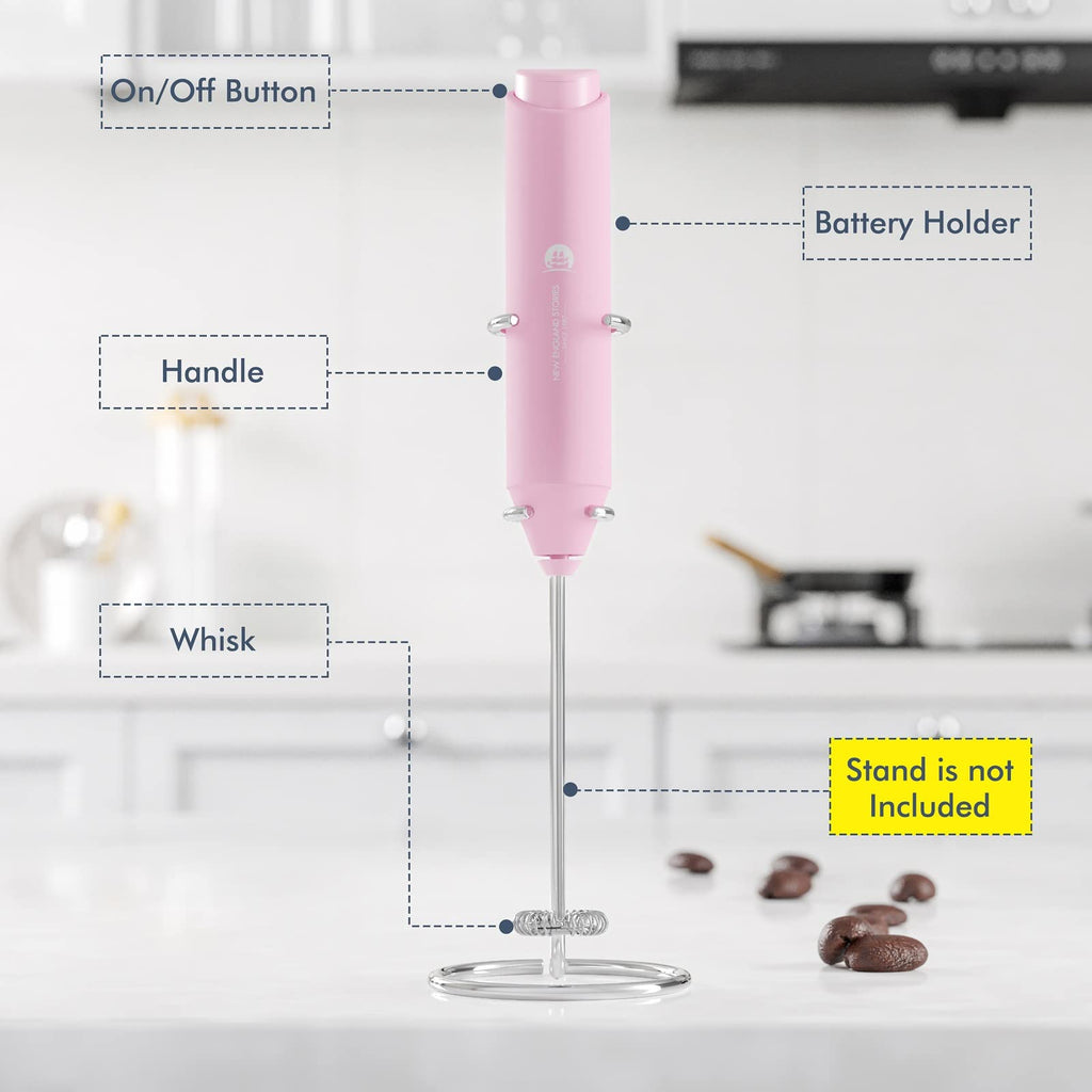 Powerful Milk Frother Handheld Foam Maker, Mini Whisk Drink Mixer for Coffee, Cappuccino, Latte, Matcha, Hot Chocolate, No Stand, Green
