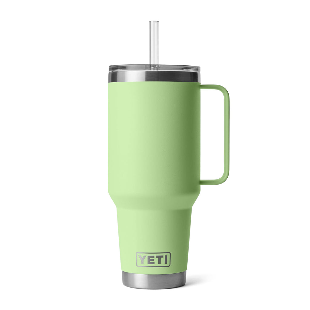 YETI Rambler 35 oz Tumbler with Handle and Straw Lid, Travel Mug Water Tumbler, Vacuum Insulated Cup with Handle, Stainless Steel, Moon Dust - Textured