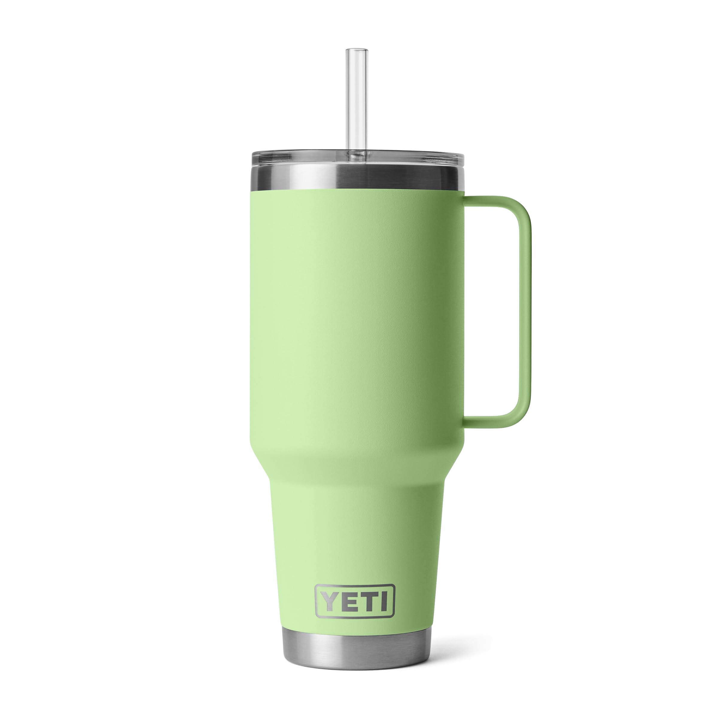 YETI Rambler 35 oz Tumbler with Handle and Straw Lid, Travel Mug Water Tumbler, Vacuum Insulated Cup with Handle, Stainless Steel, Moon Dust - Textured