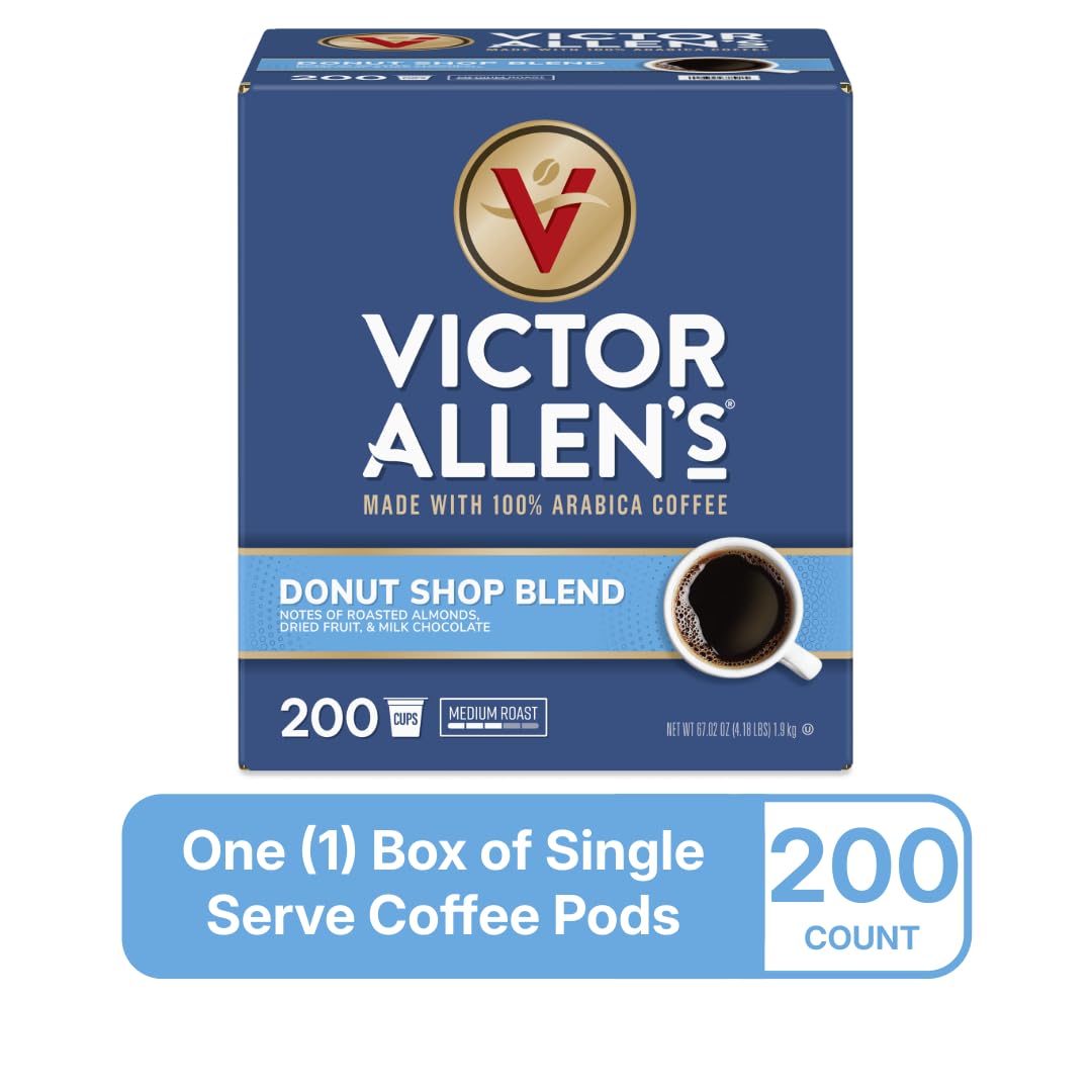 Victor Allen's Coffee Variety Pack (Morning Blend, 100% Colombian, Donut Shop Blend, French Roast), 42 Count, Single Serve Coffee Pods for Keurig K-Cup Brewers