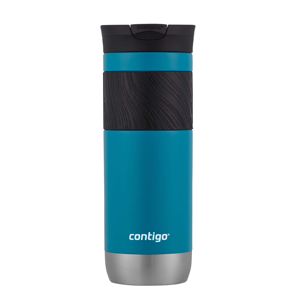 Contigo Byron Vacuum-Insulated Stainless Steel Travel Mug with Leak-Proof Lid Reusable Coffee Mug or Water Bottle BPA-Free 16oz Licorice Keeps Beverages Hot for 6 Hours or Cold for 12 Hours
