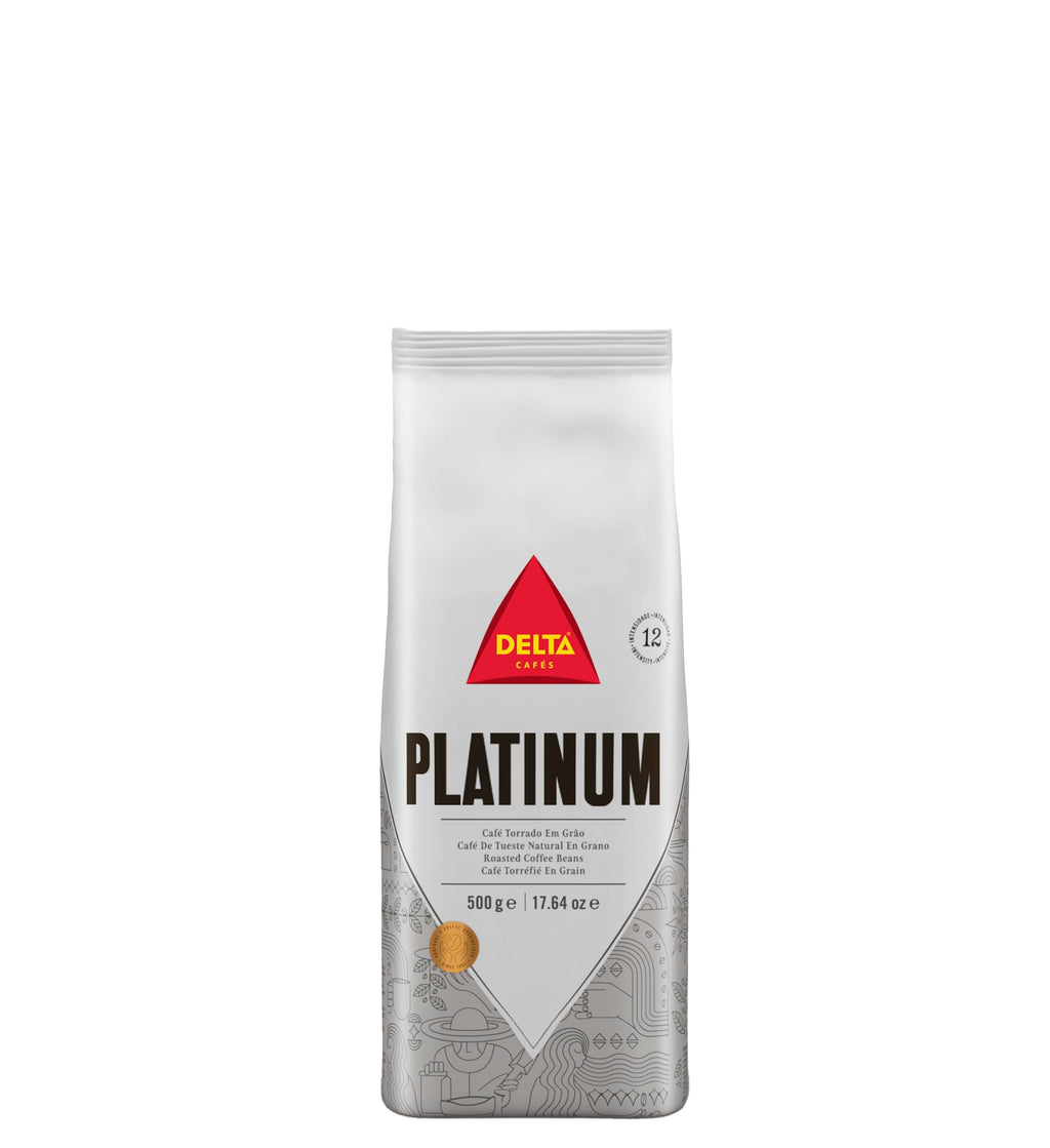 Delta Cafés Platinum Whole Bean Coffee 35.2oz Intense Espresso Beans Medium Roast Coffee