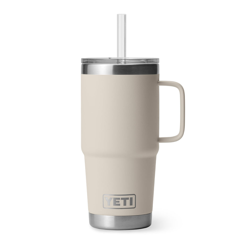 YETI Rambler 35 oz Tumbler with Handle and Straw Lid, Travel Mug Water Tumbler, Vacuum Insulated Cup with Handle, Stainless Steel, Moon Dust - Textured