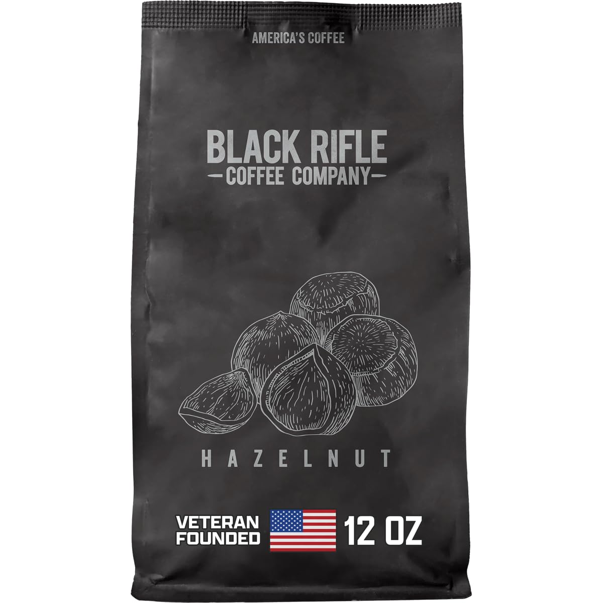 Black Rifle Coffee Company Just Black, 18oz Bag, Ground Coffee Medium Roast - Roasted Blend Made from Arabica Beans - Colombian & Brazilian Beans - Veteran Founded & American Made