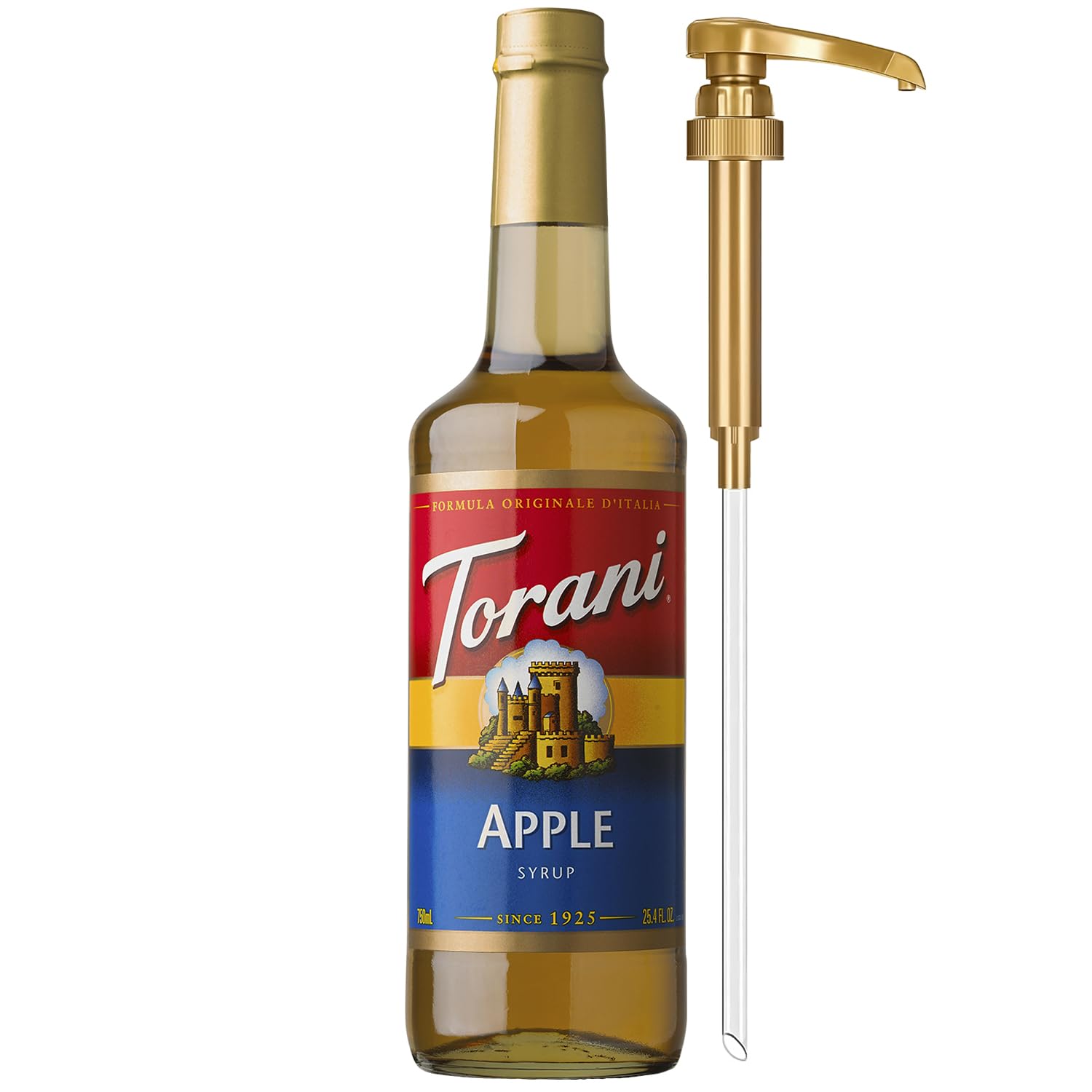 Torani Coffee Syrup, Vanilla Flavored Syrup for Drinks, Pump Included, 25.4 Fl Oz