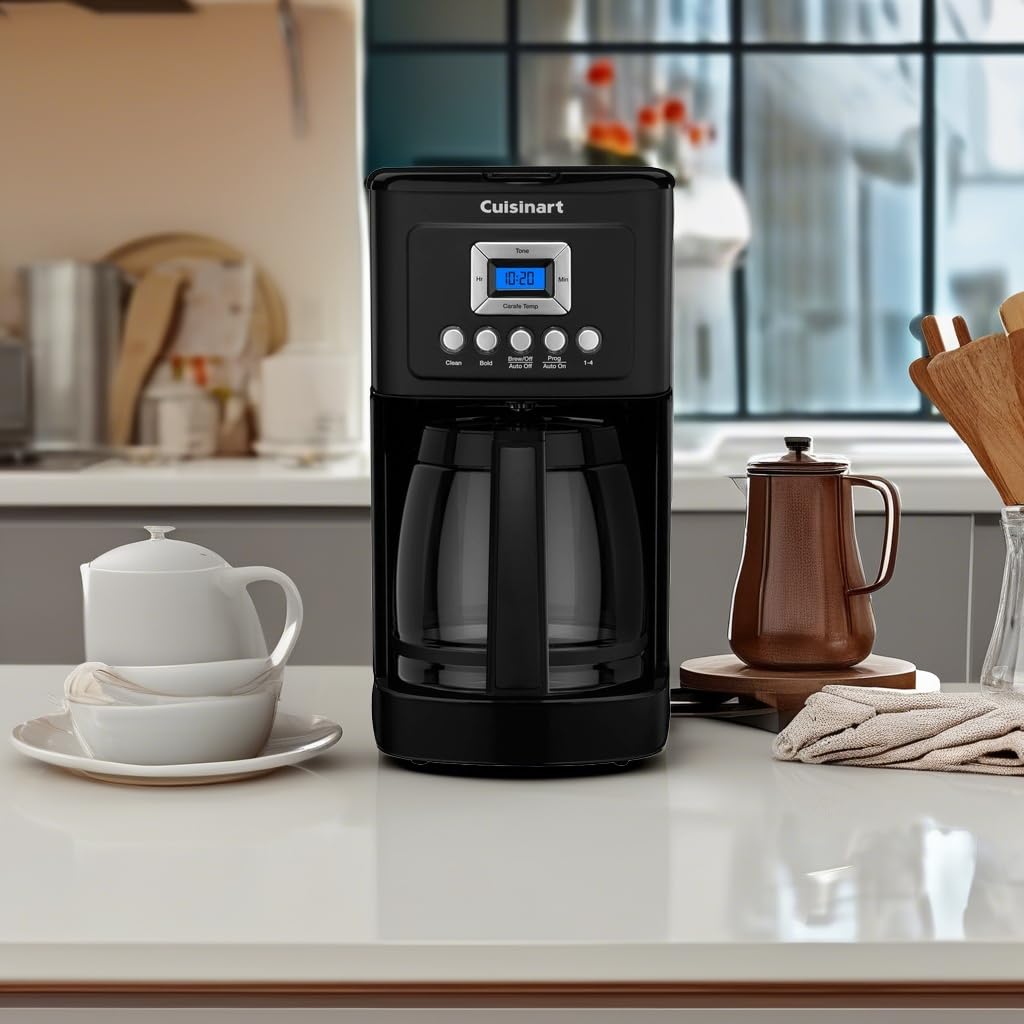 Cuisinart 14-Cup Coffee Maker, Programmable PerfecTemp Glass Carafe Coffee Machine with 1-4 Cup Setting, Brew Strength Control and Pause, Stainless Steel, DCC-3200NAS