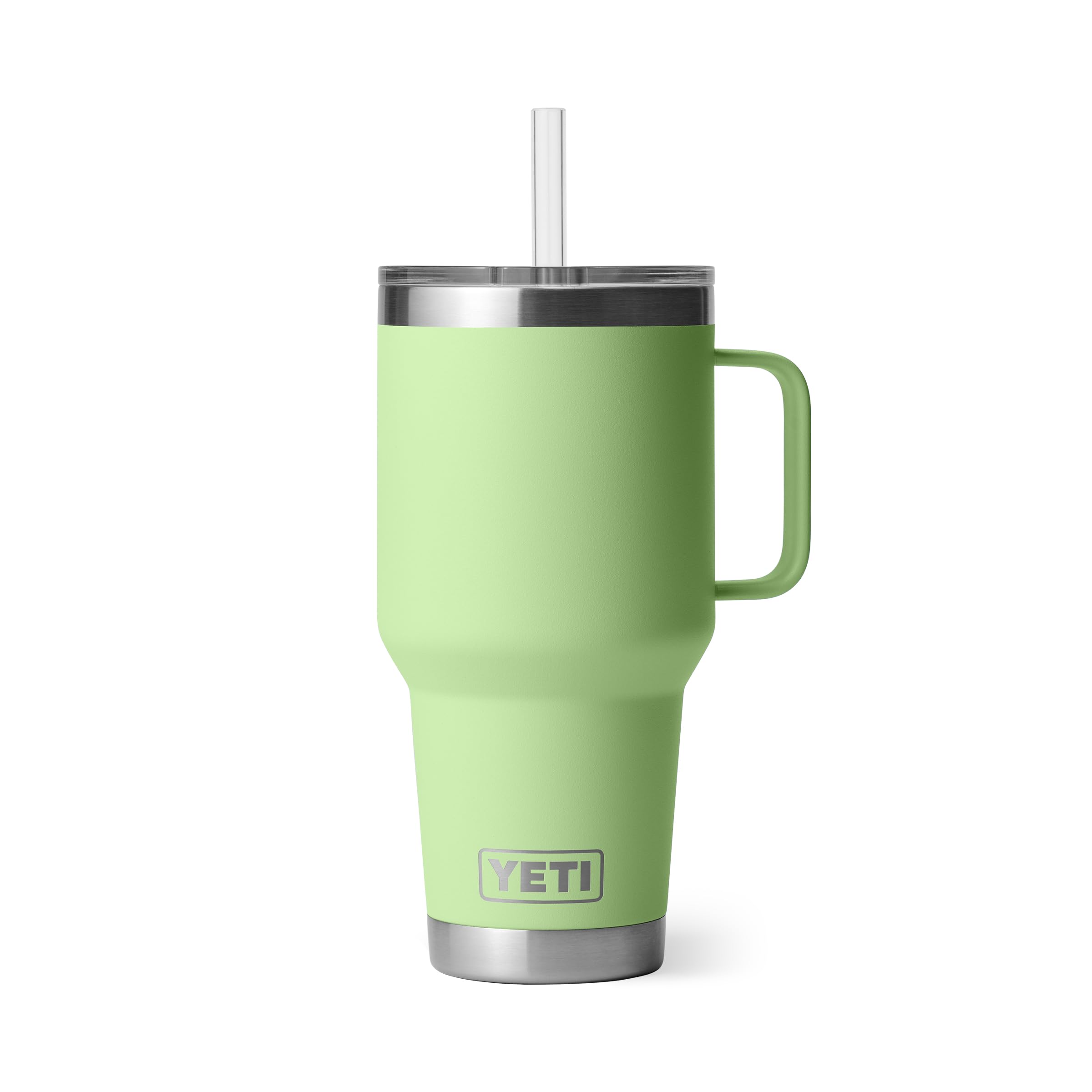 YETI Rambler 35 oz Tumbler with Handle and Straw Lid, Travel Mug Water Tumbler, Vacuum Insulated Cup with Handle, Stainless Steel, Moon Dust - Textured