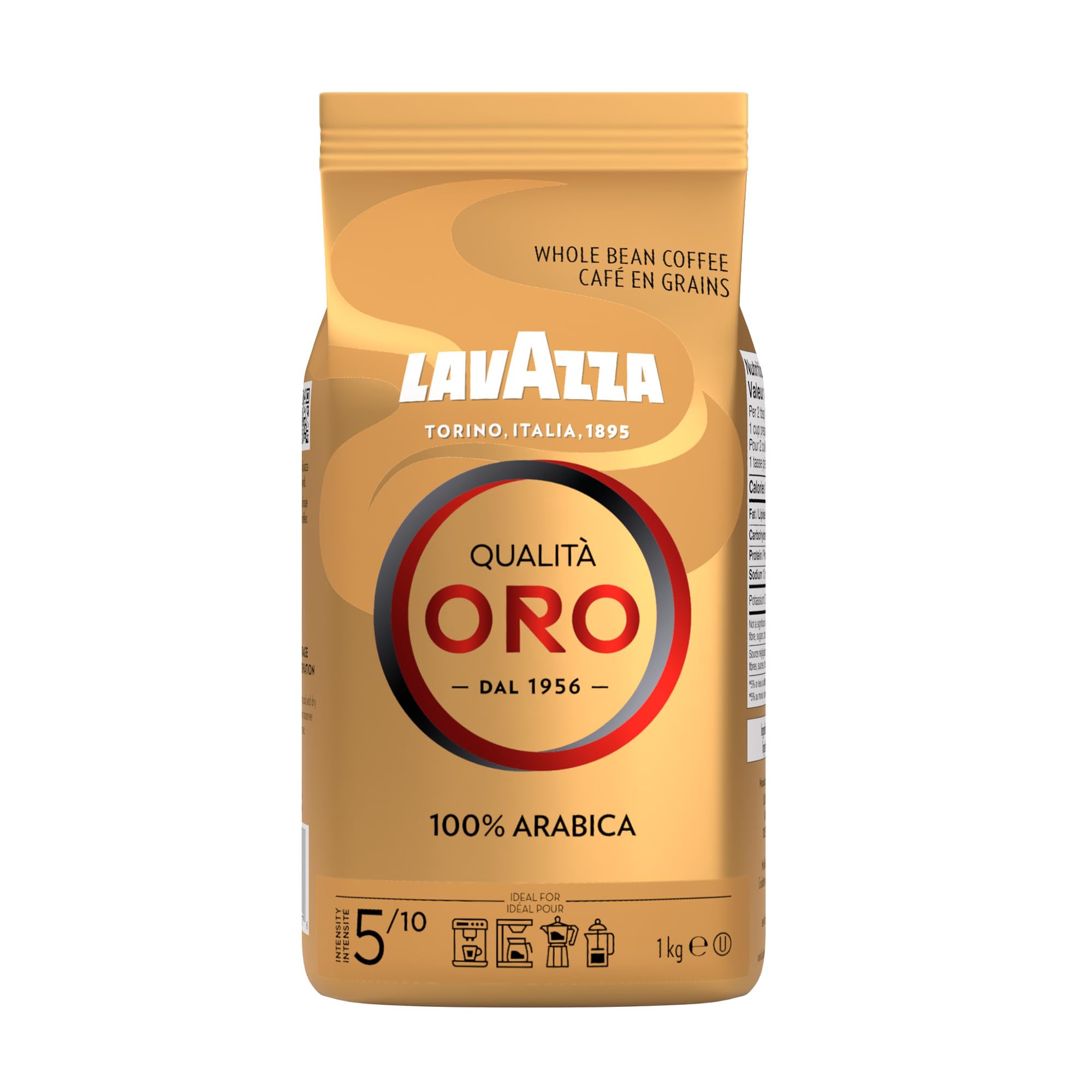 Lavazza Espresso Whole Bean Coffee, Medium Roast, 100% Arabica, 2.2 lb Bag (Pack of 1)