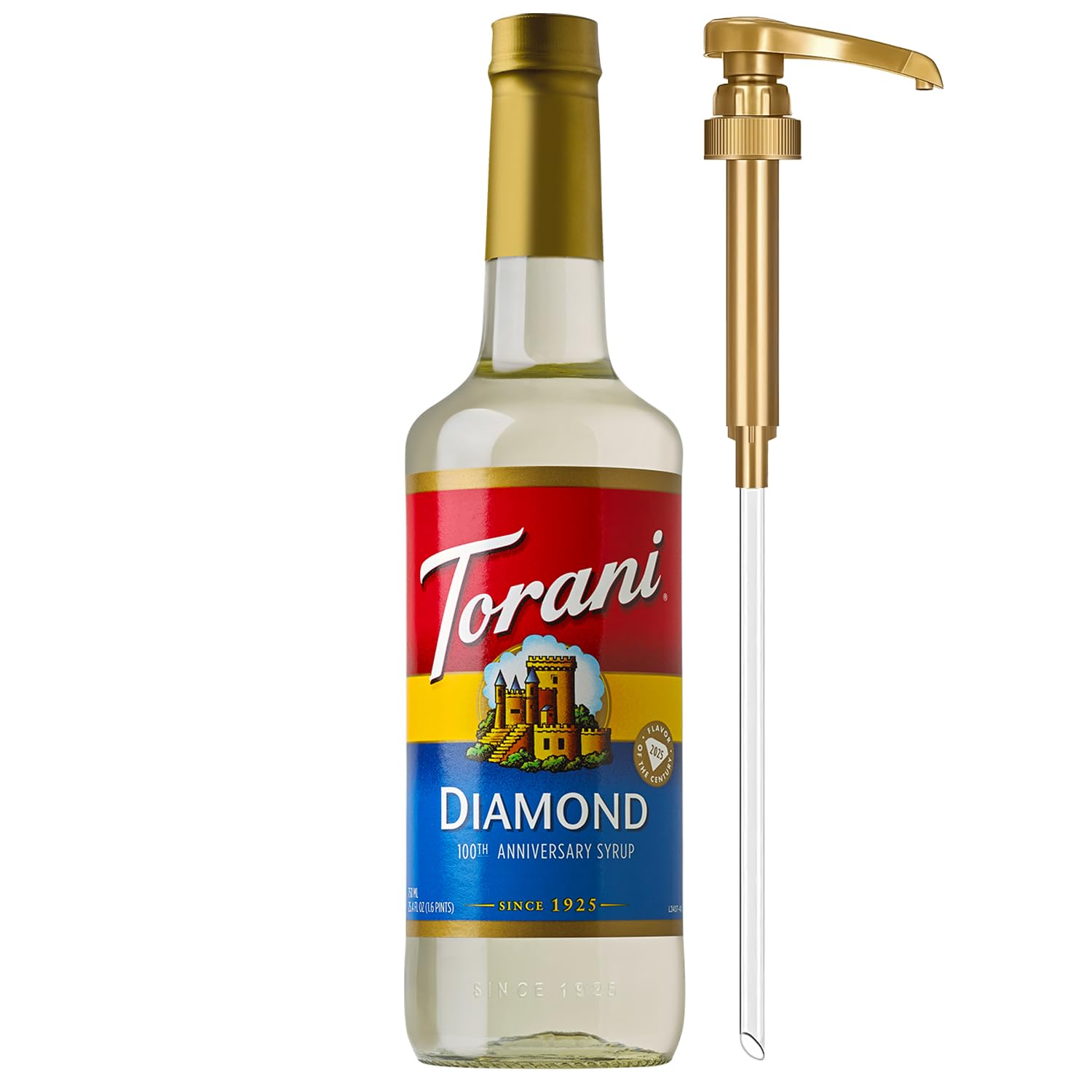 Torani Coffee Syrup, Vanilla Flavored Syrup for Drinks, Pump Included, 25.4 Fl Oz
