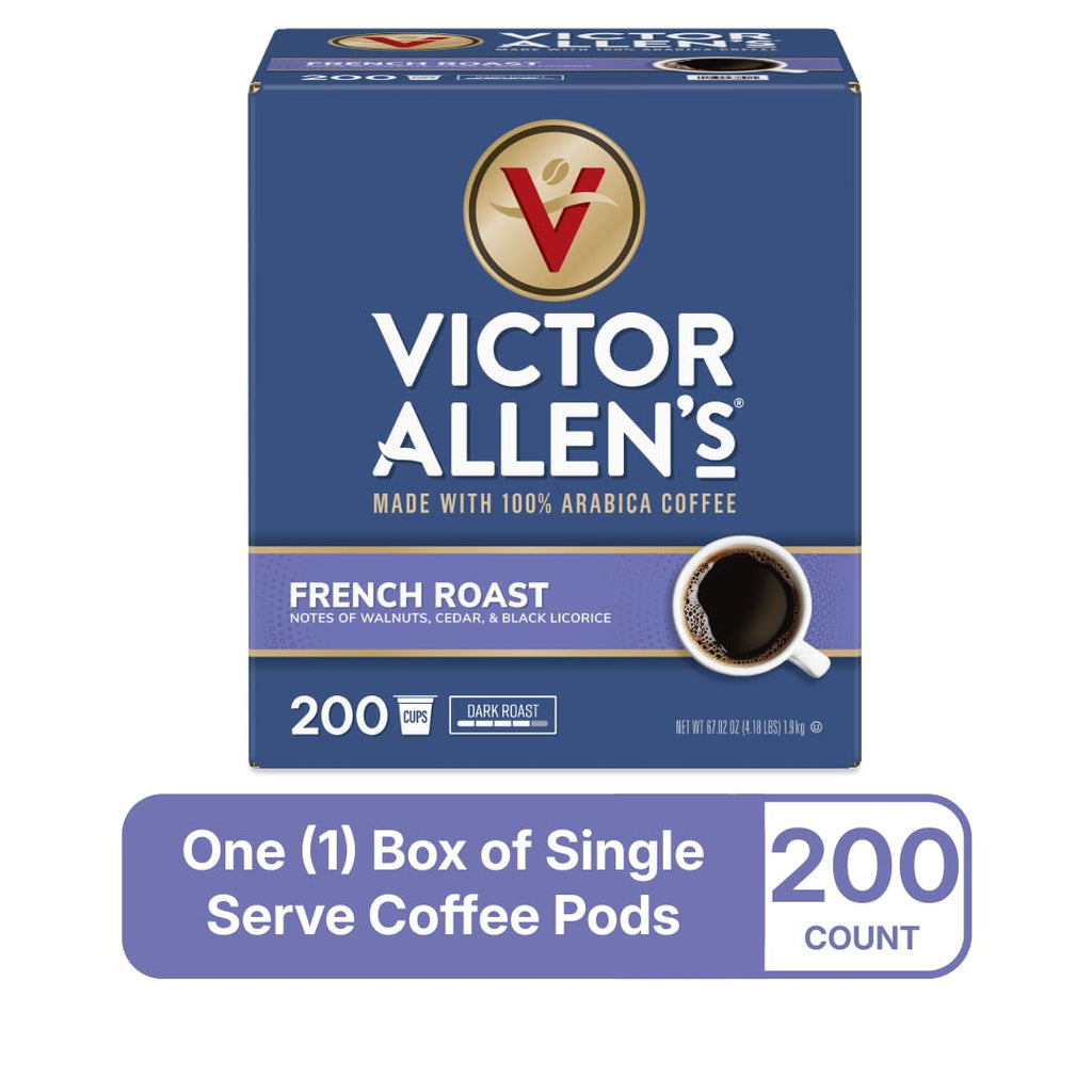Victor Allen's Coffee Variety Pack (Morning Blend, 100% Colombian, Donut Shop Blend, French Roast), 42 Count, Single Serve Coffee Pods for Keurig K-Cup Brewers