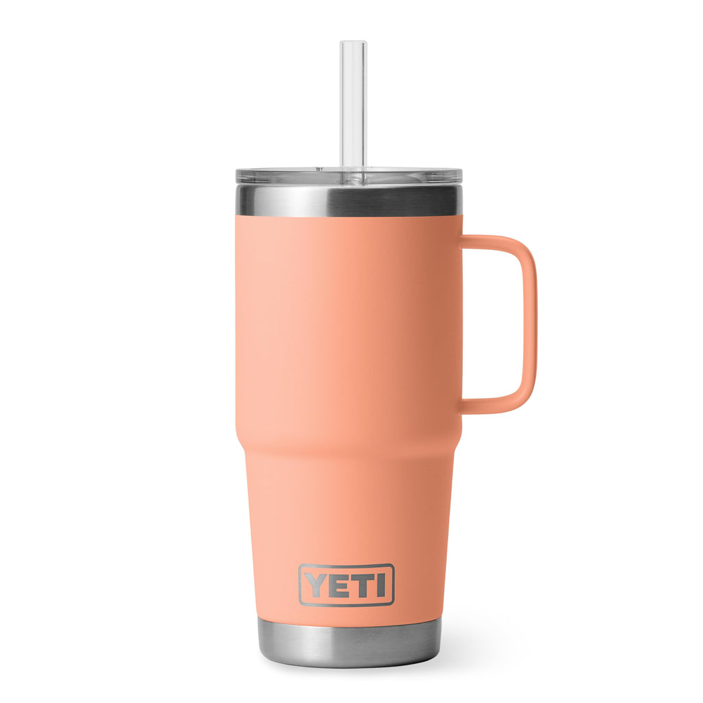 YETI Rambler 35 oz Tumbler with Handle and Straw Lid, Travel Mug Water Tumbler, Vacuum Insulated Cup with Handle, Stainless Steel, Moon Dust - Textured