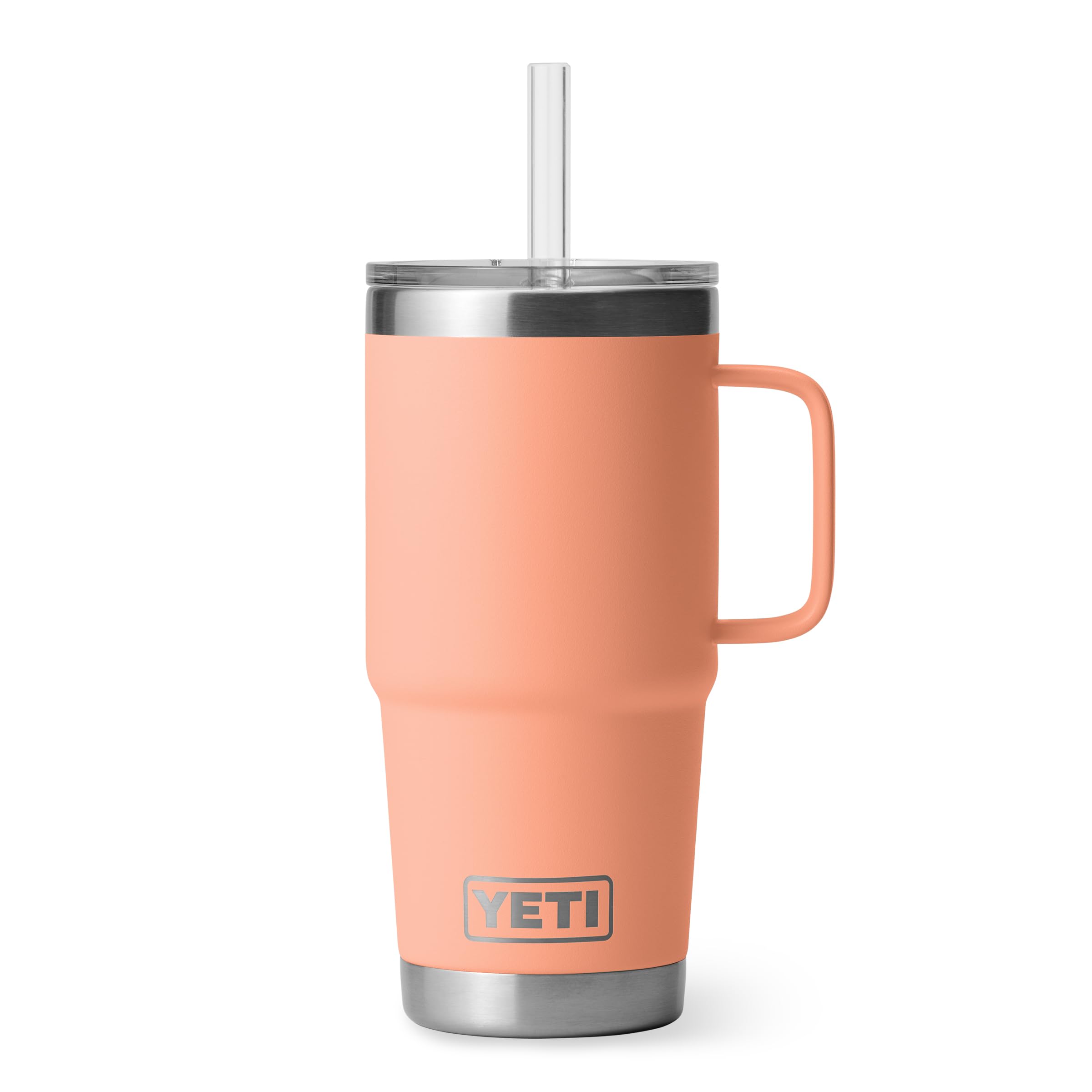 YETI Rambler 35 oz Tumbler with Handle and Straw Lid, Travel Mug Water Tumbler, Vacuum Insulated Cup with Handle, Stainless Steel, Moon Dust - Textured