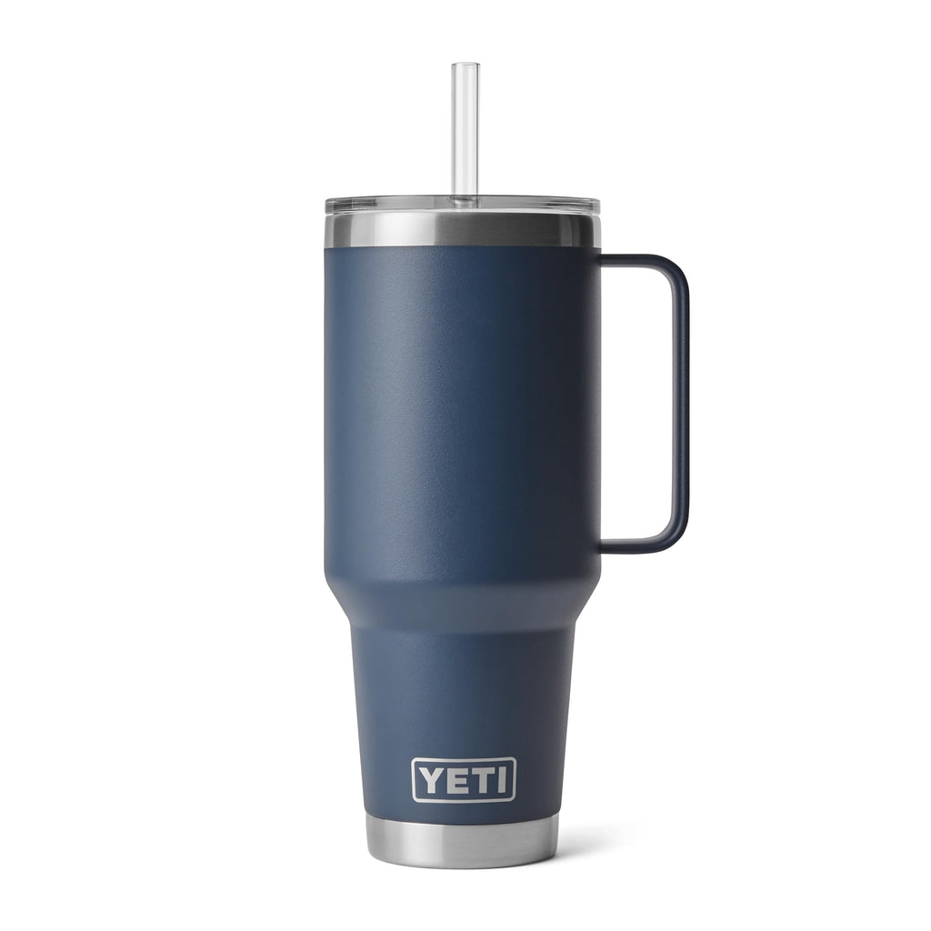 YETI Rambler 35 oz Tumbler with Handle and Straw Lid, Travel Mug Water Tumbler, Vacuum Insulated Cup with Handle, Stainless Steel, Moon Dust - Textured