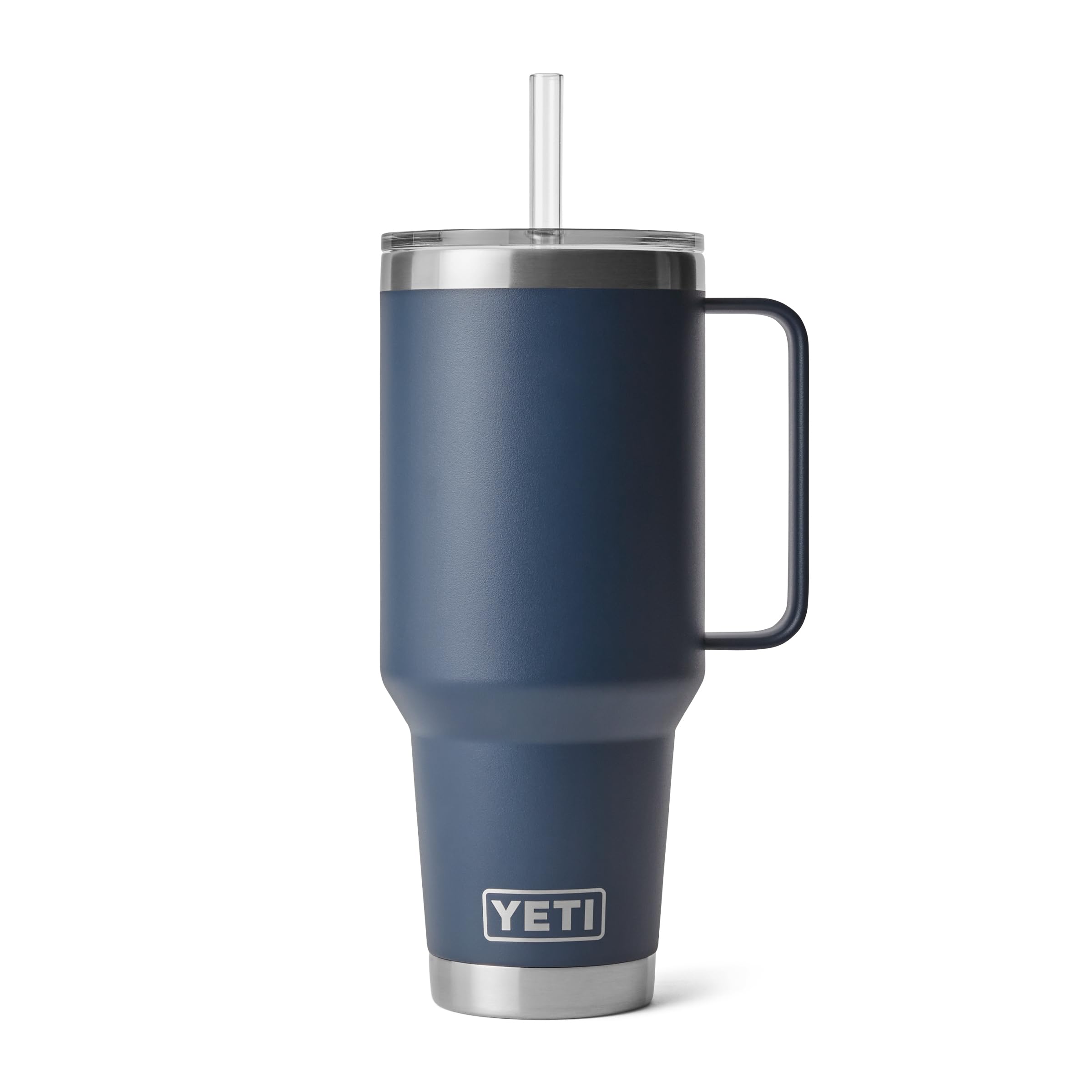 YETI Rambler 35 oz Tumbler with Handle and Straw Lid, Travel Mug Water Tumbler, Vacuum Insulated Cup with Handle, Stainless Steel, Moon Dust - Textured
